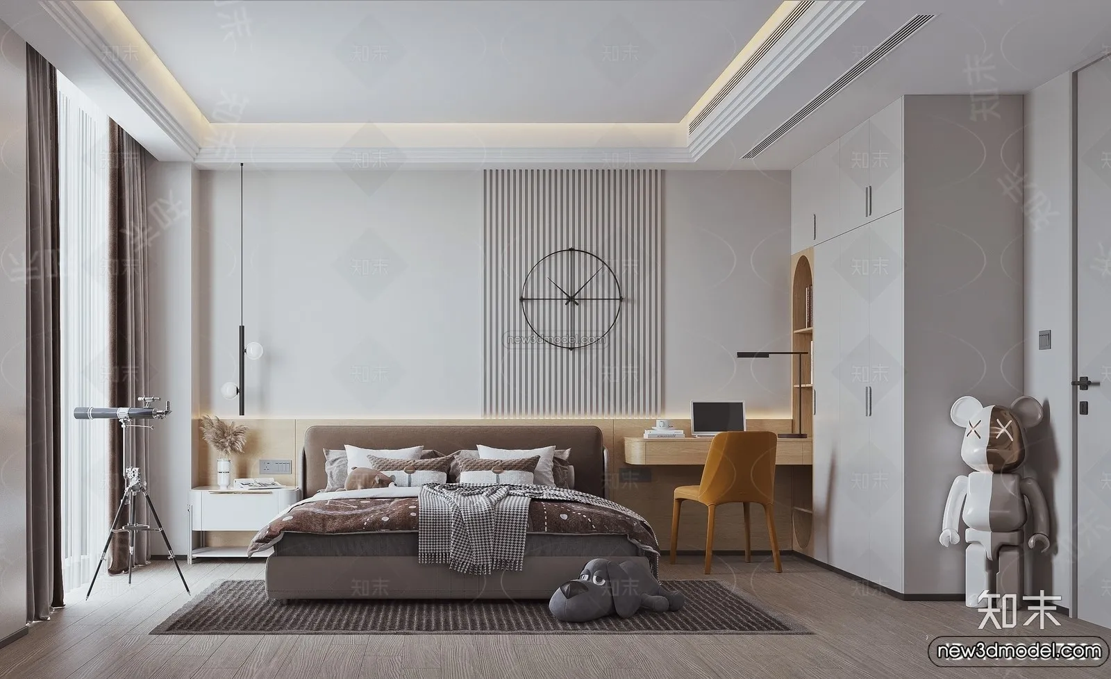 Bedroom - 3D Interior Scene - Italian Style - 031