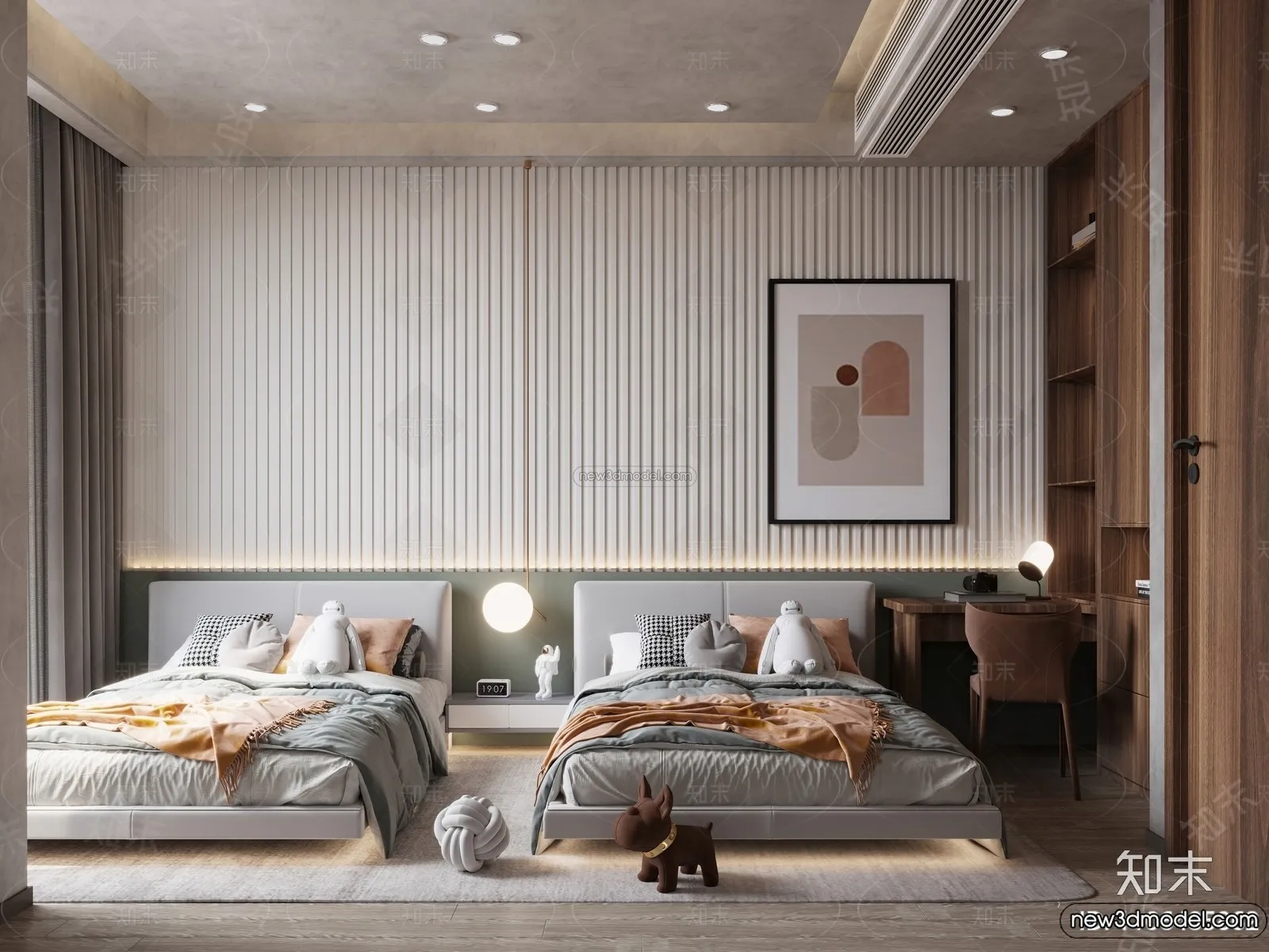 Bedroom - 3D Interior Scene - Italian Style - 032