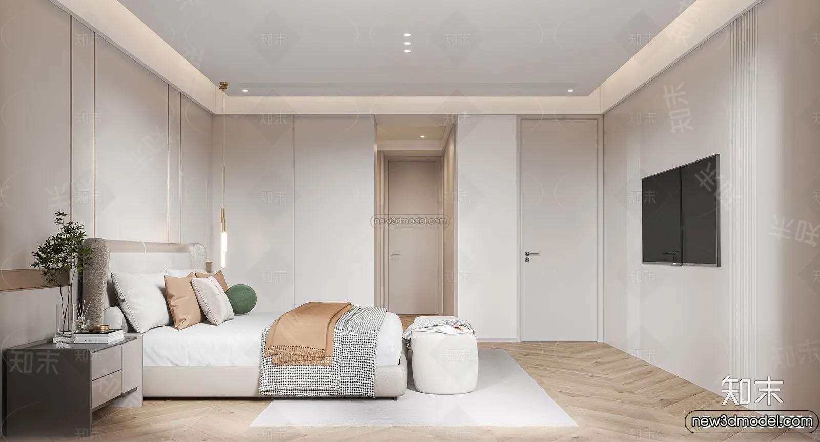 Bedroom - 3D Interior Scene - Italian Style - 039