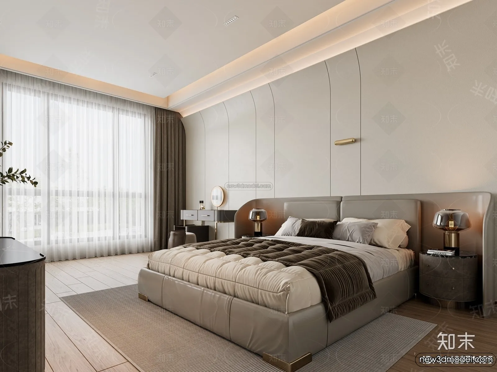 Bedroom - 3D Interior Scene - Italian Style - 040