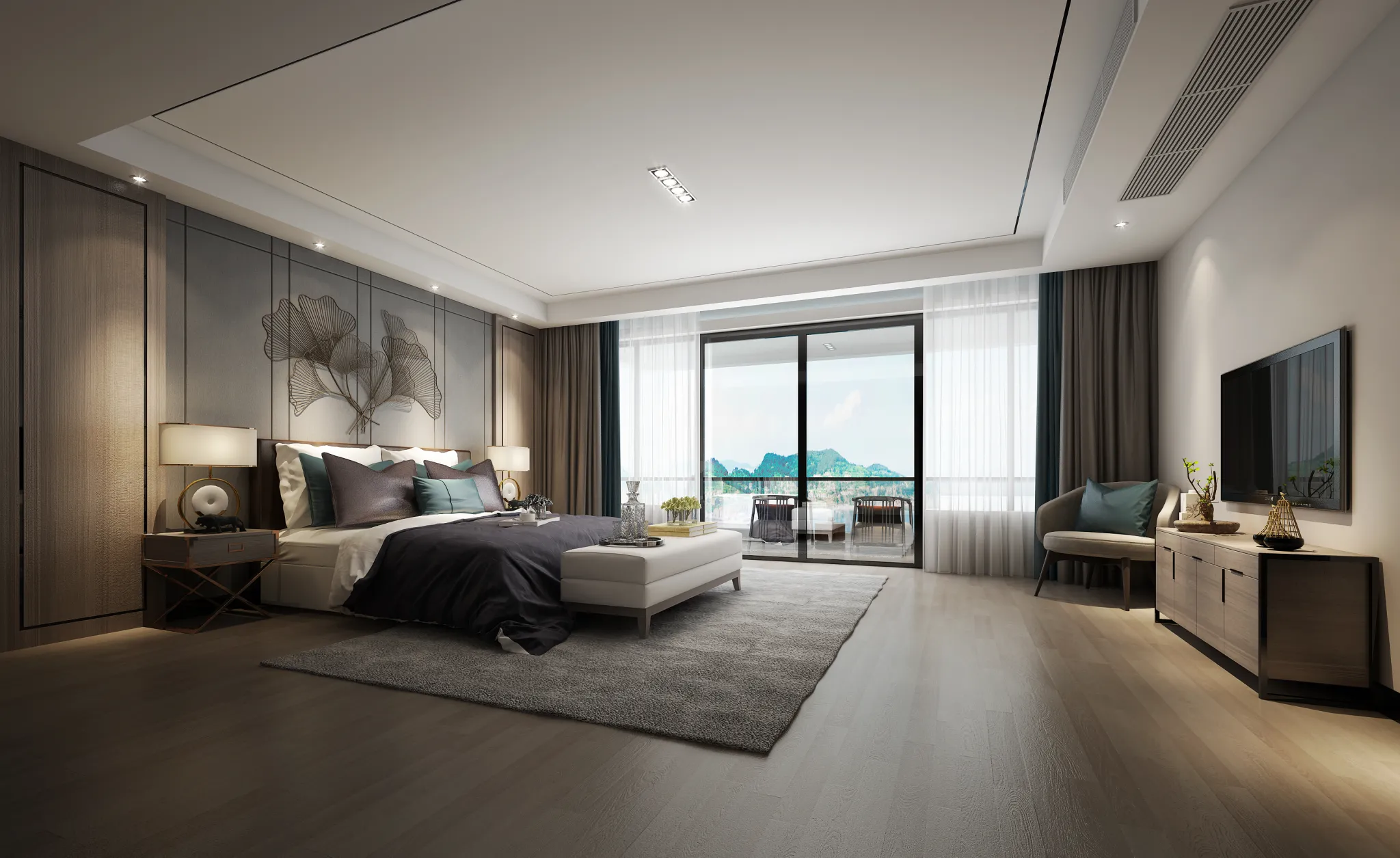 Bedroom 3D Interior Scene - Japanese Style - 010