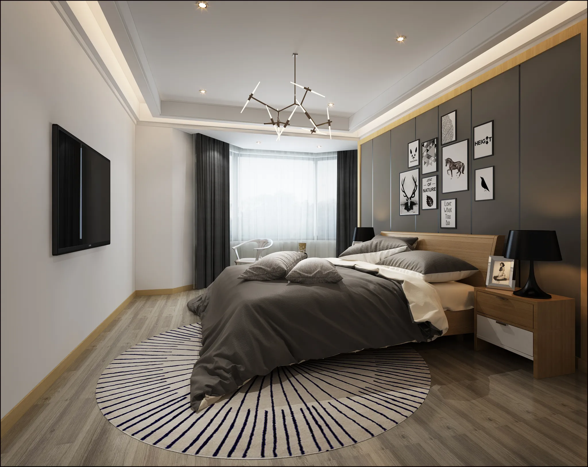 Bedroom 3D Interior Scene - Japanese Style - 018