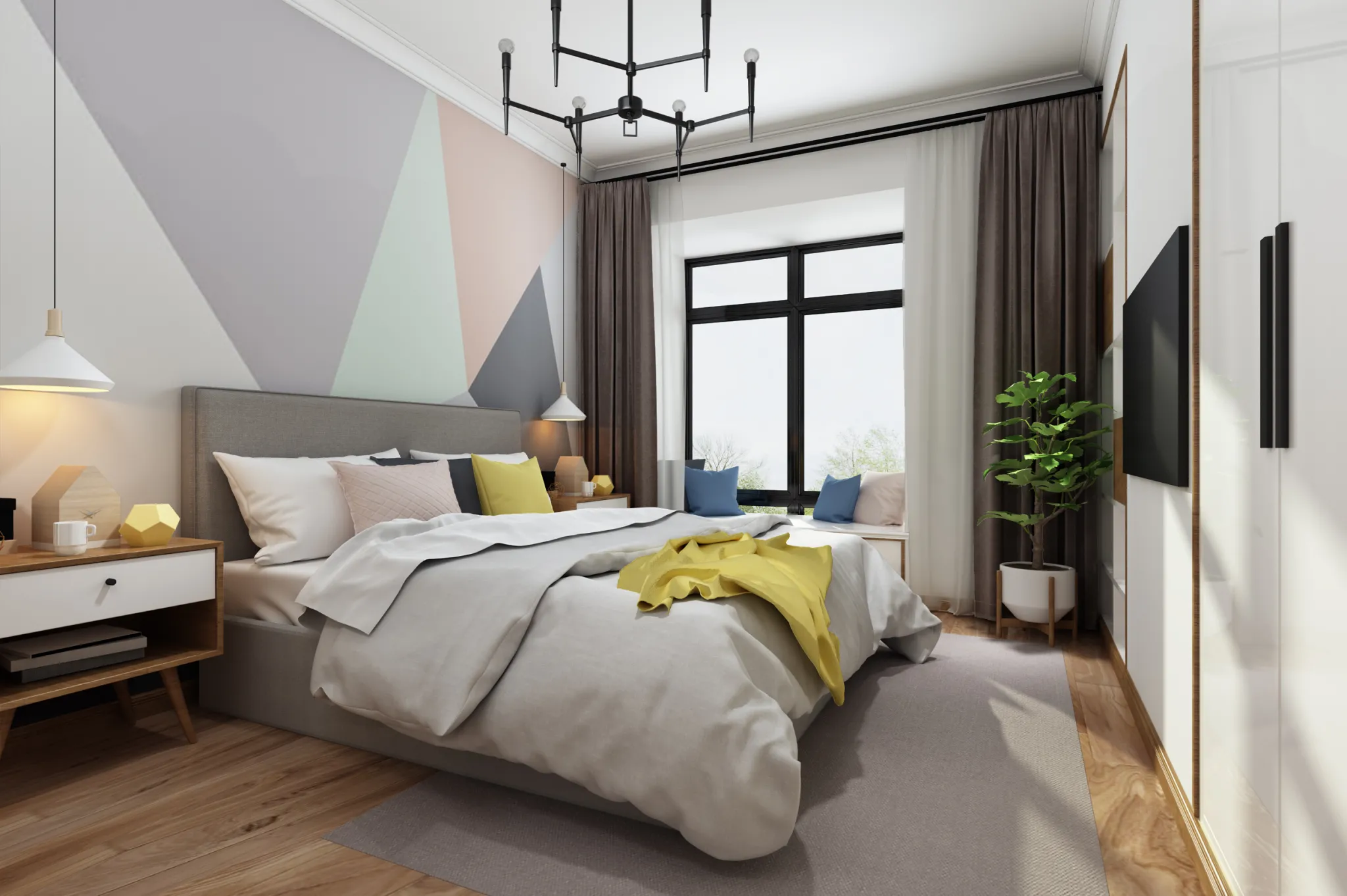 Bedroom 3D Interior Scene - Japanese Style - 020