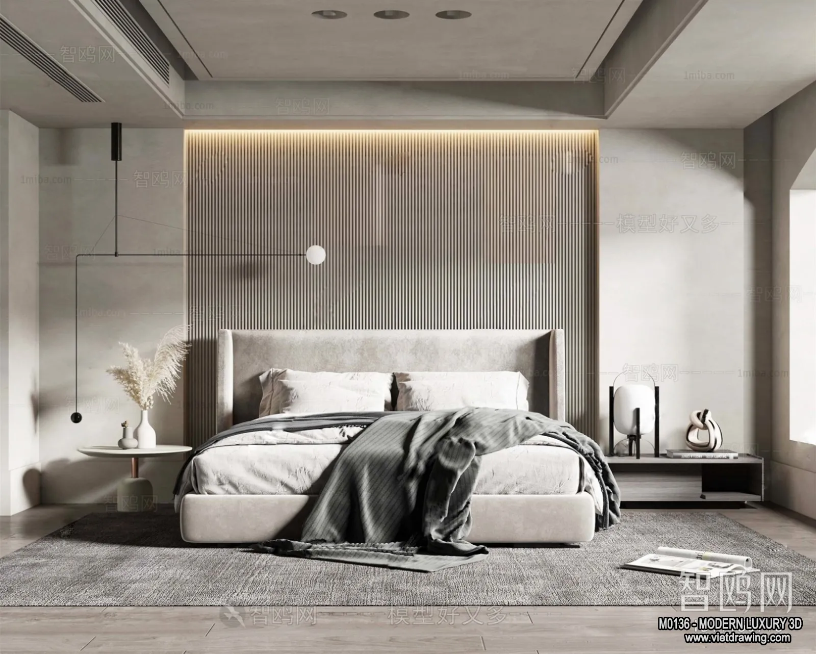 Bedroom - 3D Interior Scene - Luxury Style - 099
