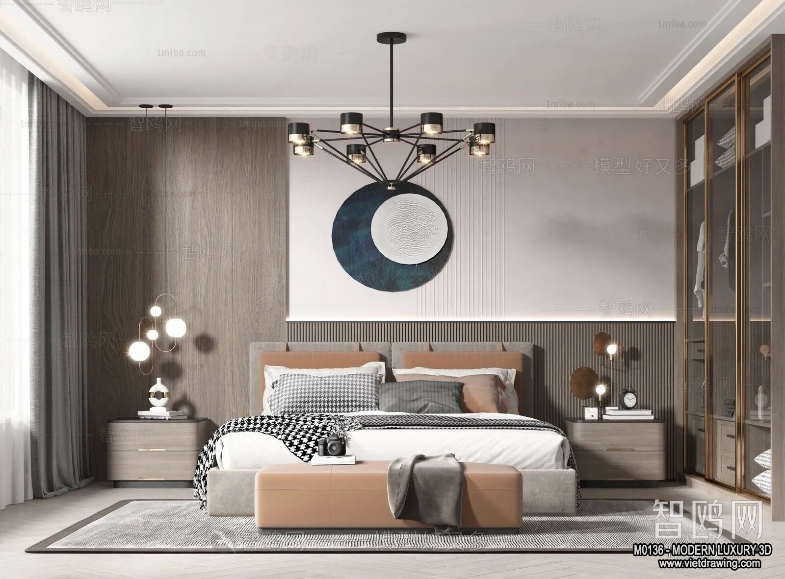 Bedroom - 3D Interior Scene - Luxury Style - 101