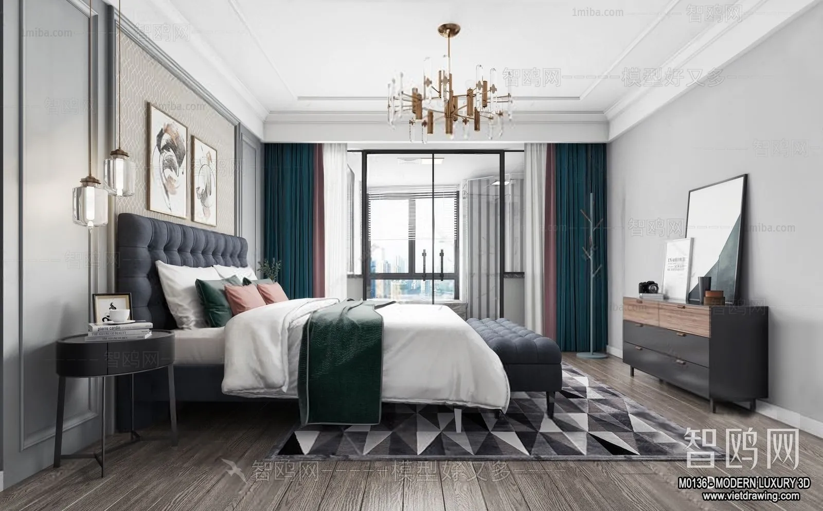Bedroom - 3D Interior Scene - Luxury Style - 102