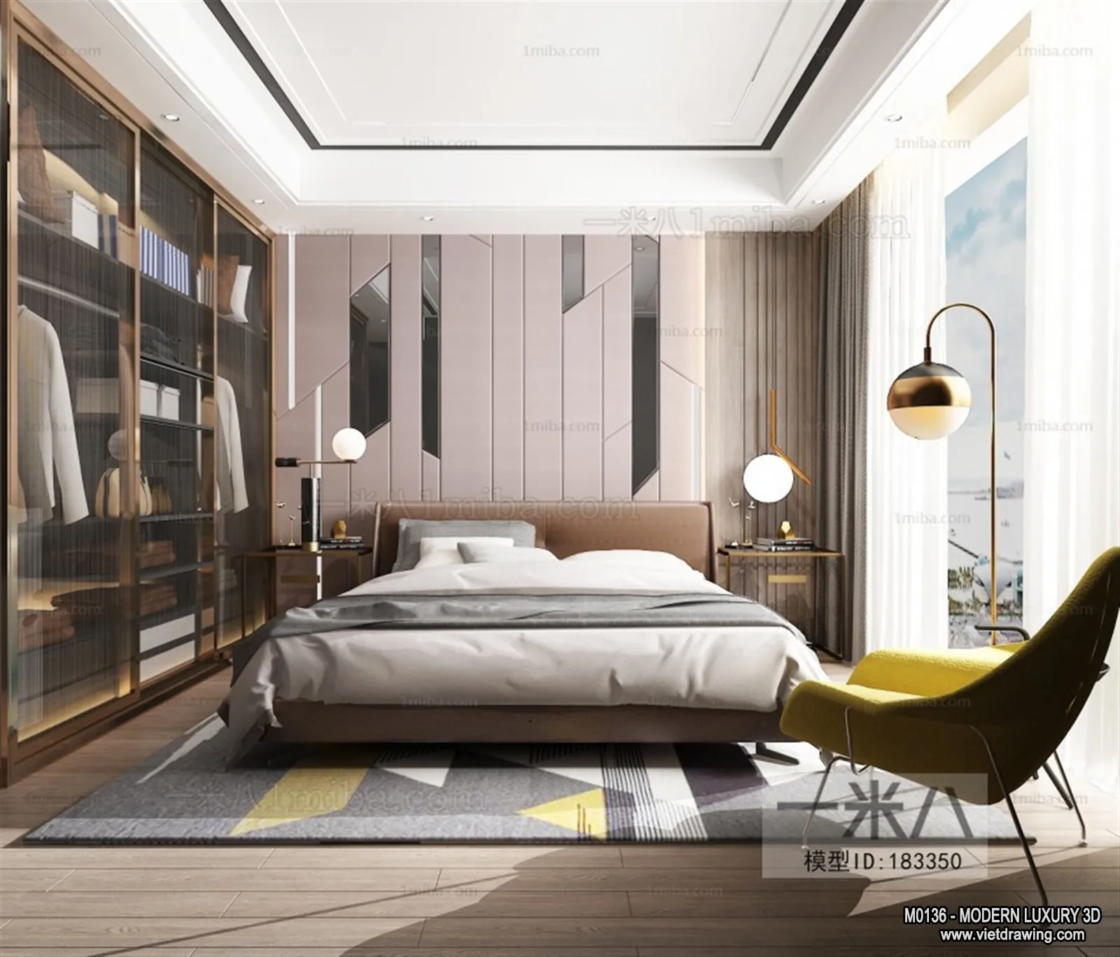 Bedroom - 3D Interior Scene - Luxury Style - 109