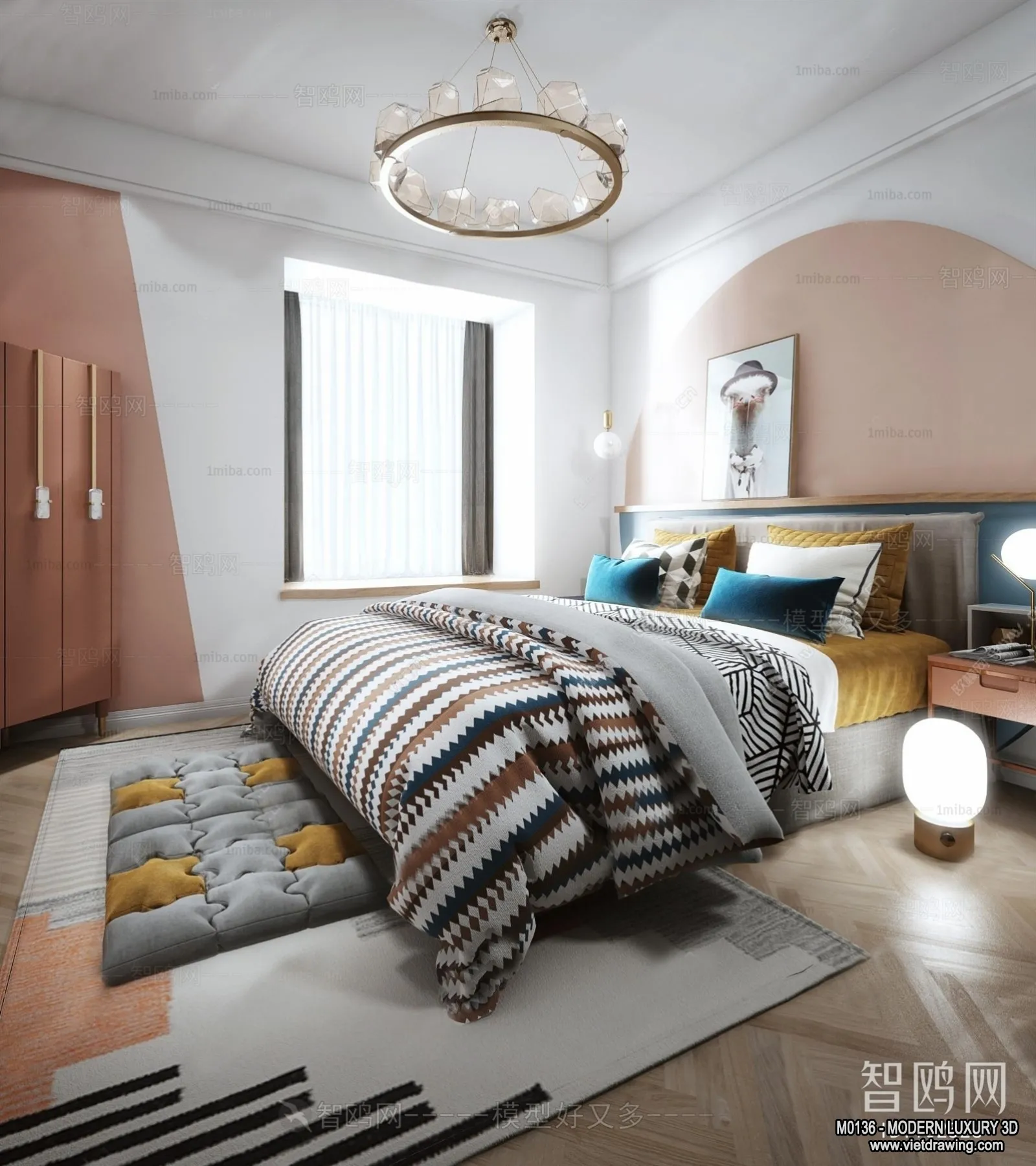 Bedroom - 3D Interior Scene - Luxury Style - 111