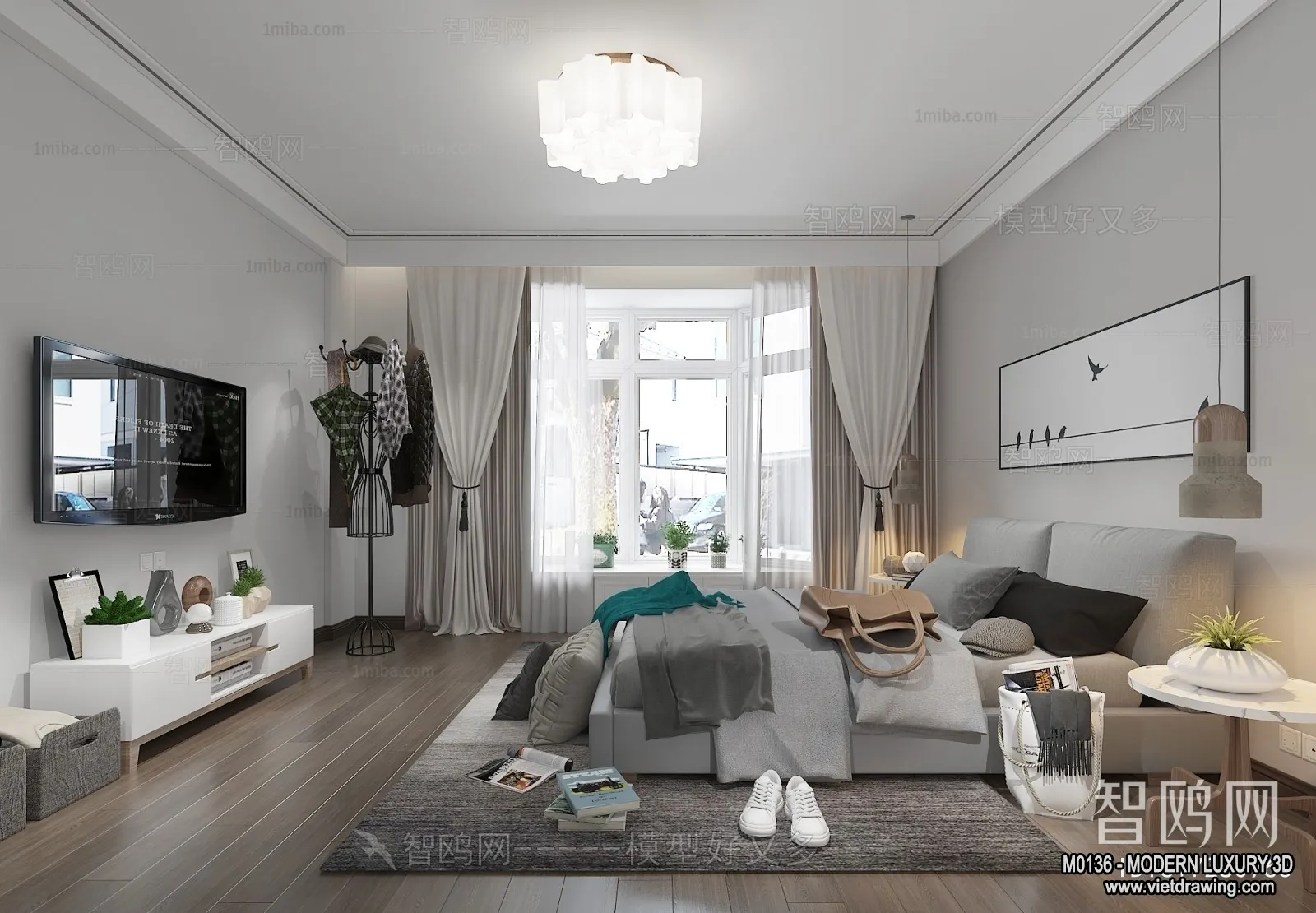 Bedroom - 3D Interior Scene - Luxury Style - 112