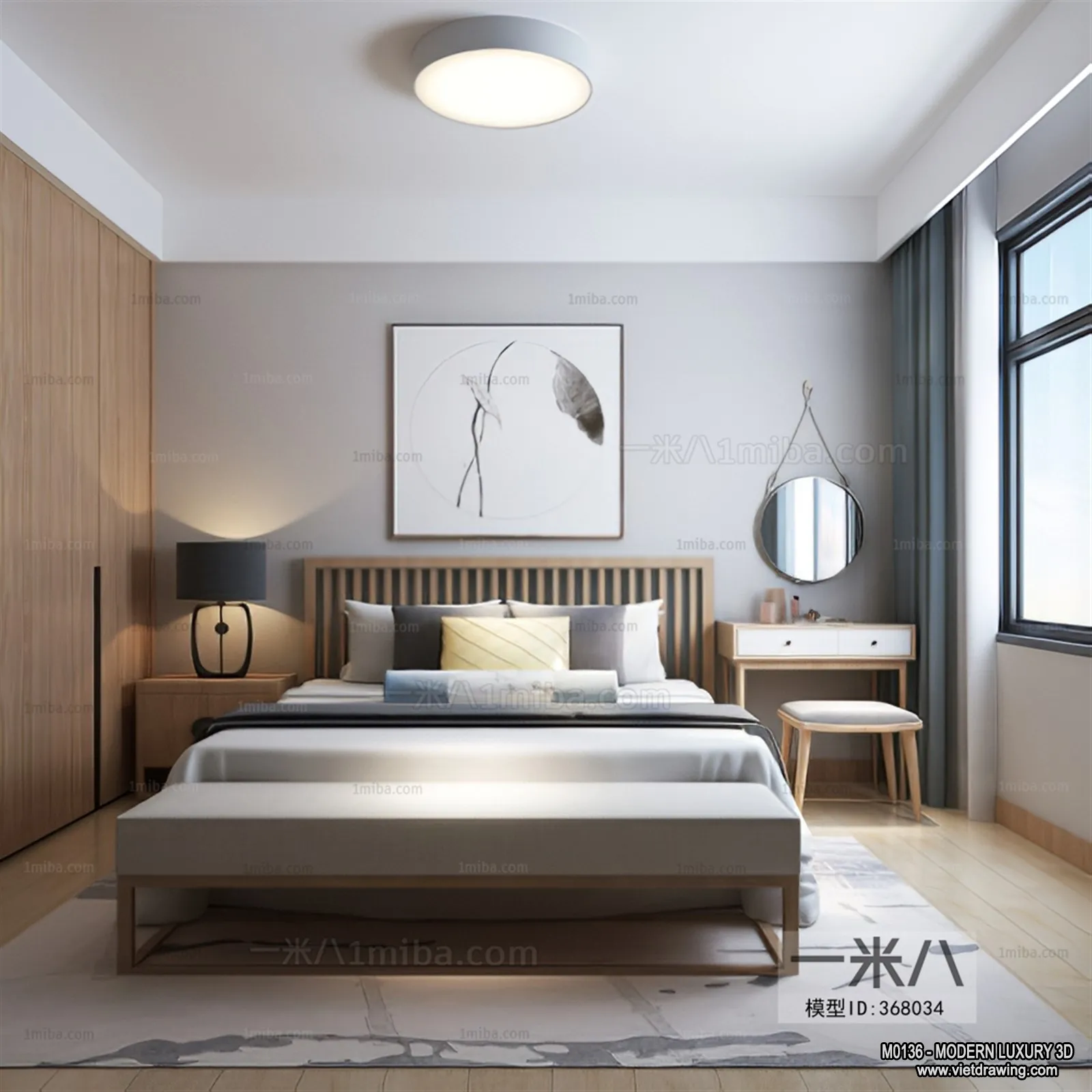 Bedroom - 3D Interior Scene - Luxury Style - 115
