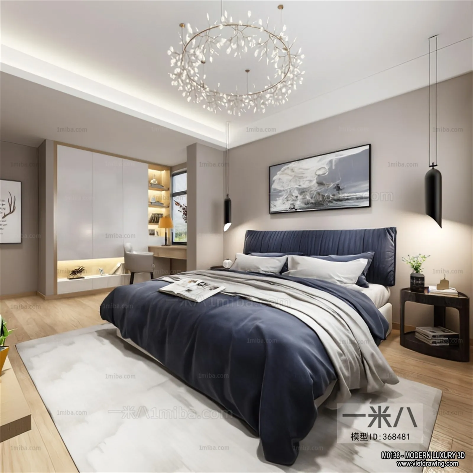 Bedroom - 3D Interior Scene - Luxury Style - 116