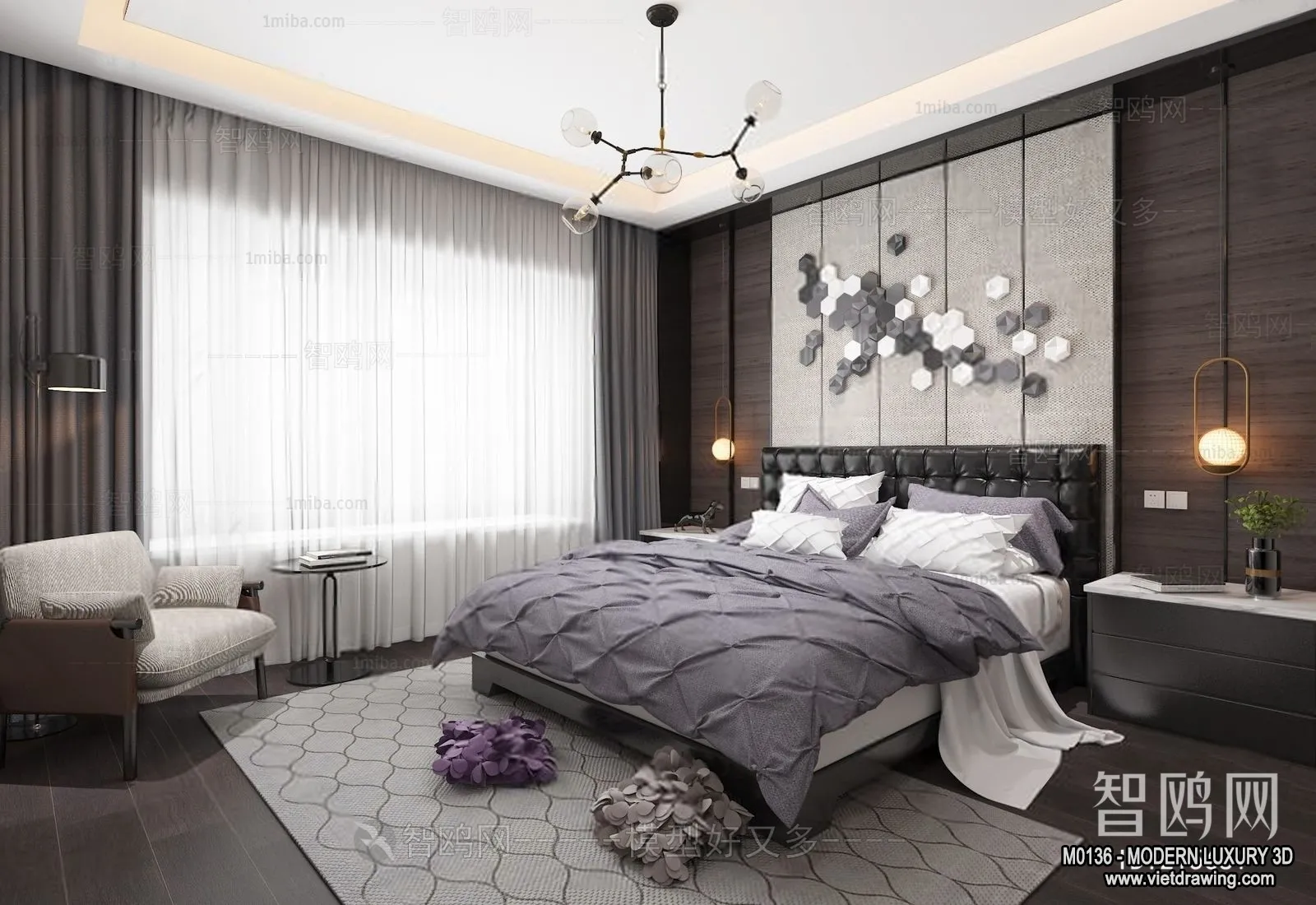 Bedroom - 3D Interior Scene - Luxury Style - 118