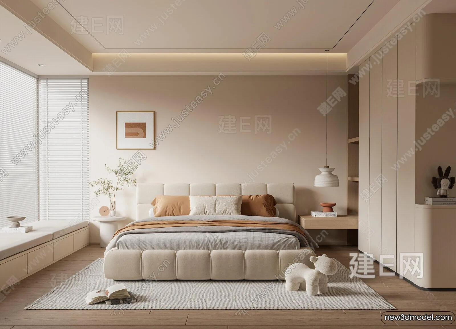 Bedroom - 3D Interior Scenes - Modern Style - 3D Models - 002