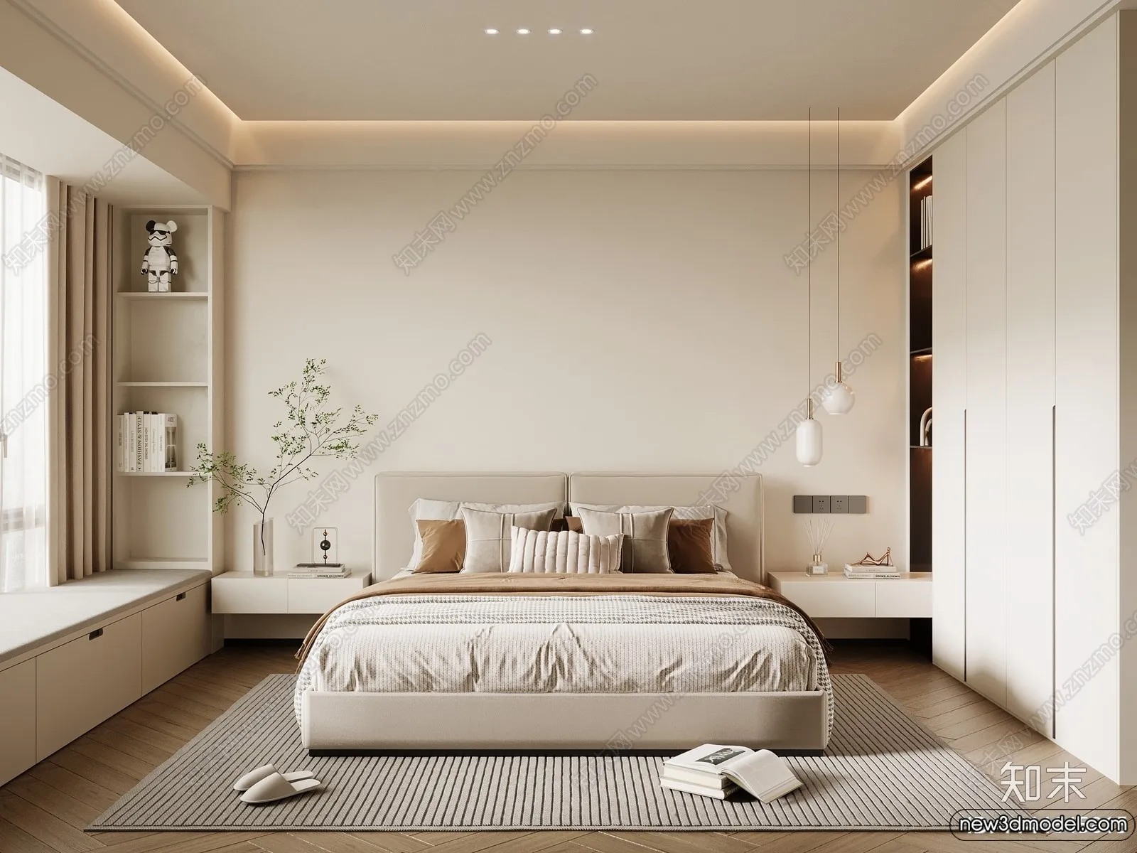 Bedroom - 3D Interior Scenes - Modern Style - 3D Models - 006