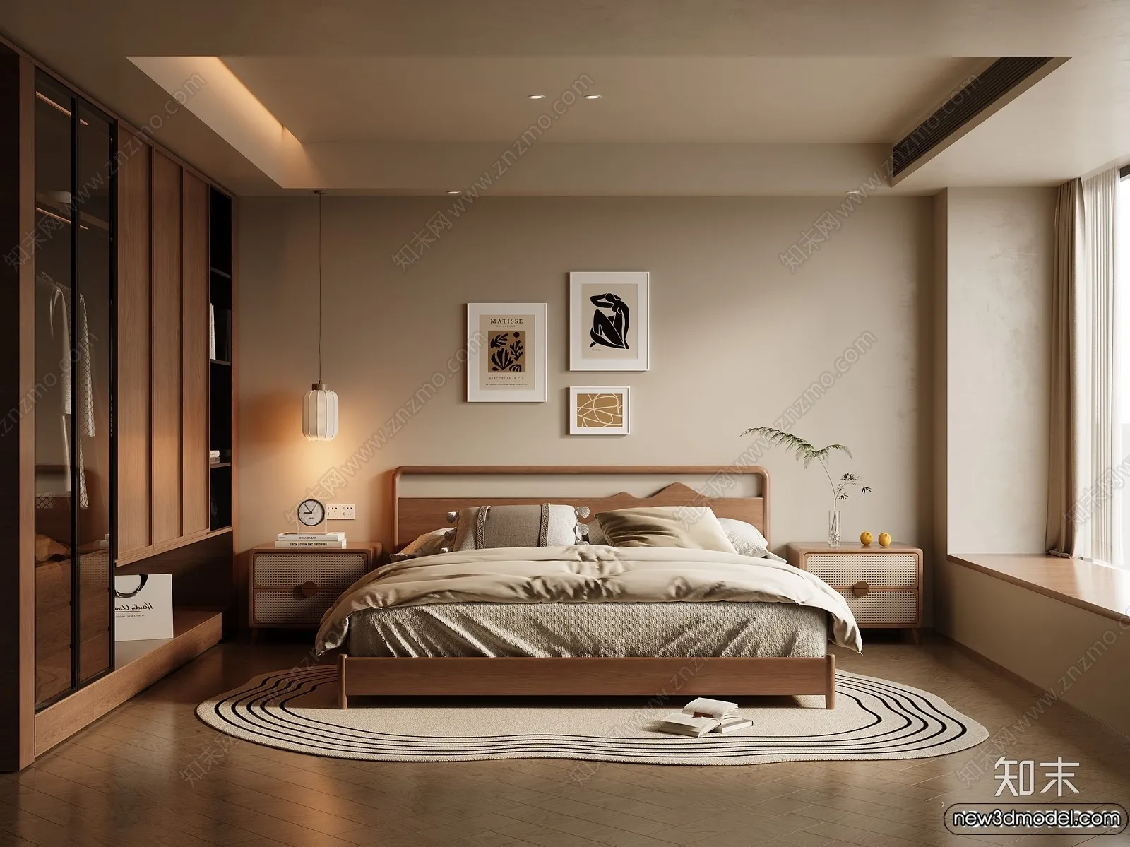 Bedroom - 3D Interior Scenes - Modern Style - 3D Models - 010