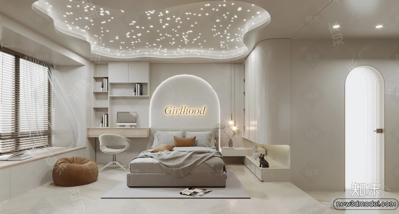 Bedroom - 3D Interior Scenes - Modern Style - 3D Models - 014