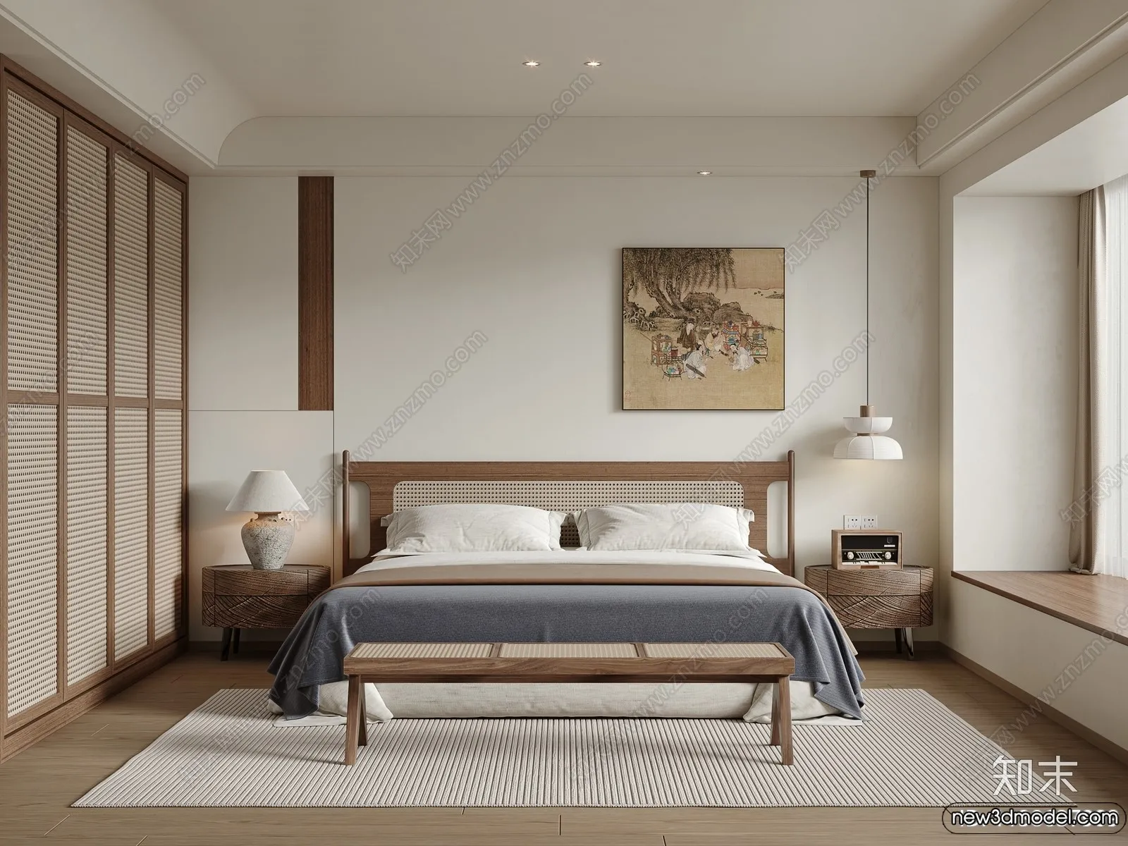 Bedroom - 3D Interior Scenes - Modern Style - 3D Models - 015