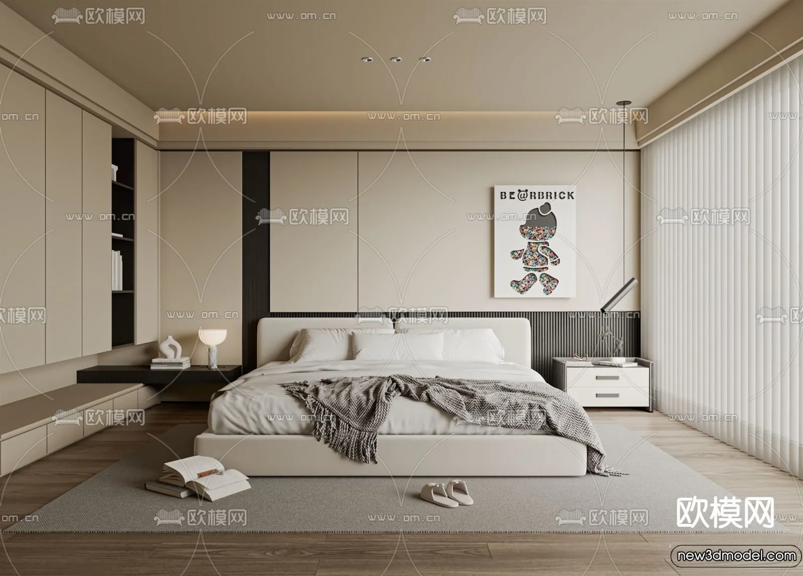 Bedroom - 3D Interior Scenes - Modern Style - 3D Models - 017