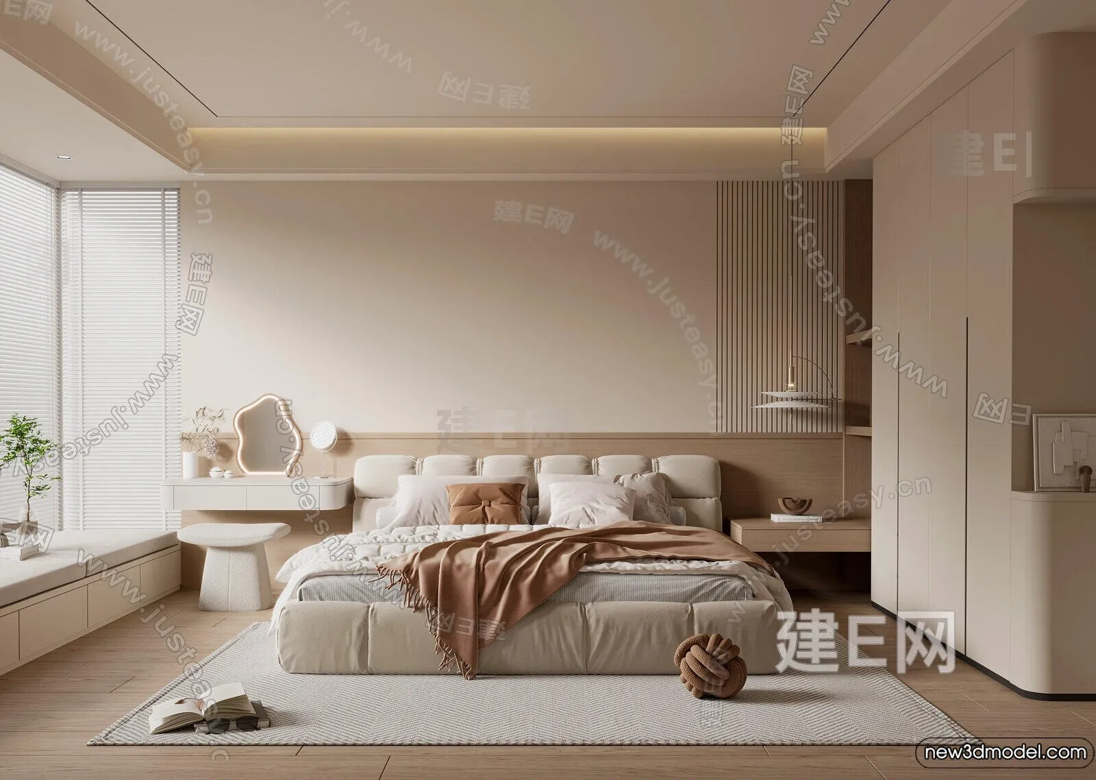 Bedroom - 3D Interior Scenes - Modern Style - 3D Models - 018