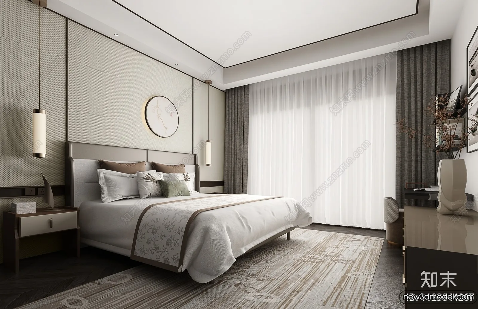 Bedroom - 3D Interior Scenes - Modern Style - 3D Models - 025