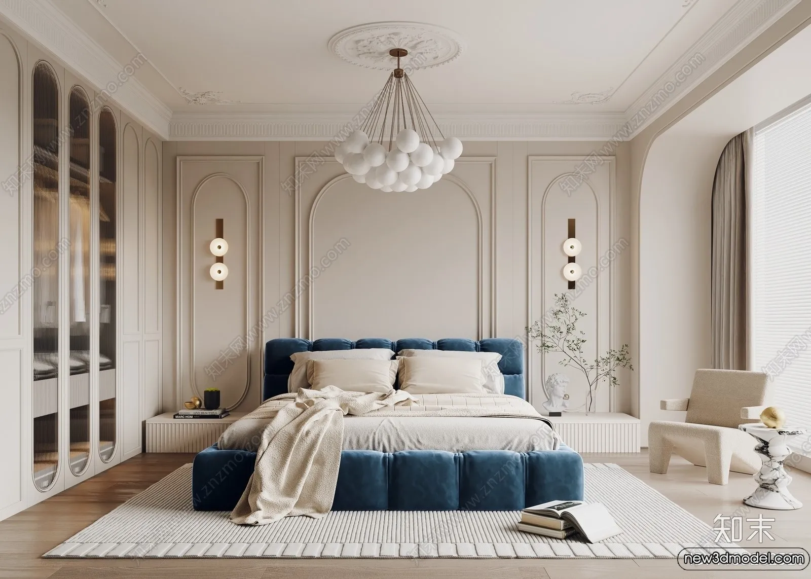 Bedroom - 3D Interior Scenes - Modern Style - 3D Models - 028