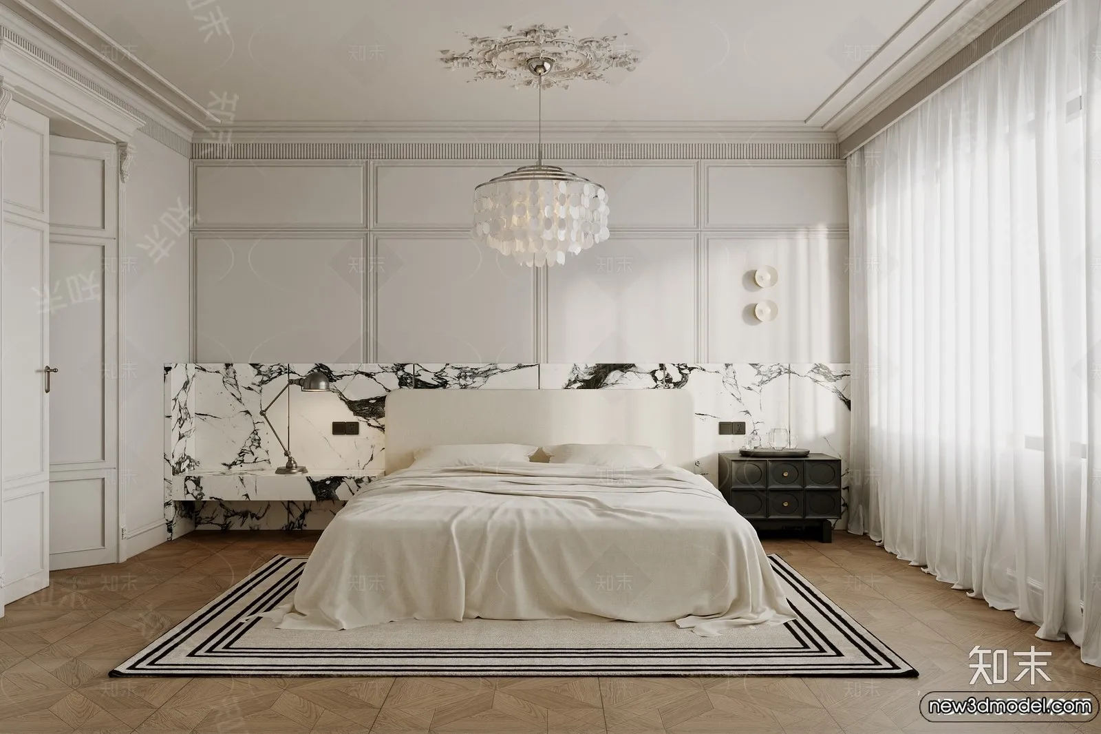 Bedroom - 3D Interior Scenes - Modern Style - 3D Models - 030