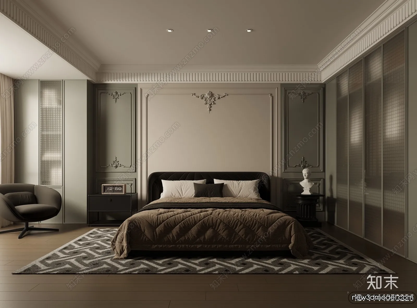 Bedroom - 3D Interior Scenes - Modern Style - 3D Models - 031