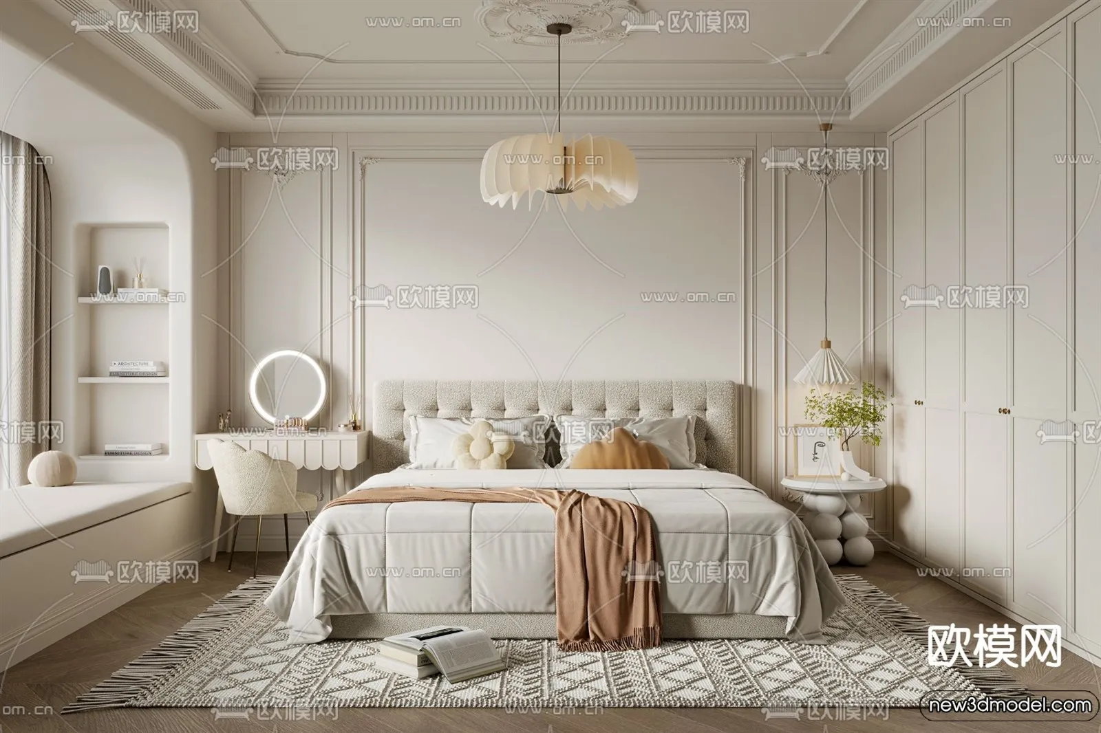 Bedroom - 3D Interior Scenes - Modern Style - 3D Models - 032