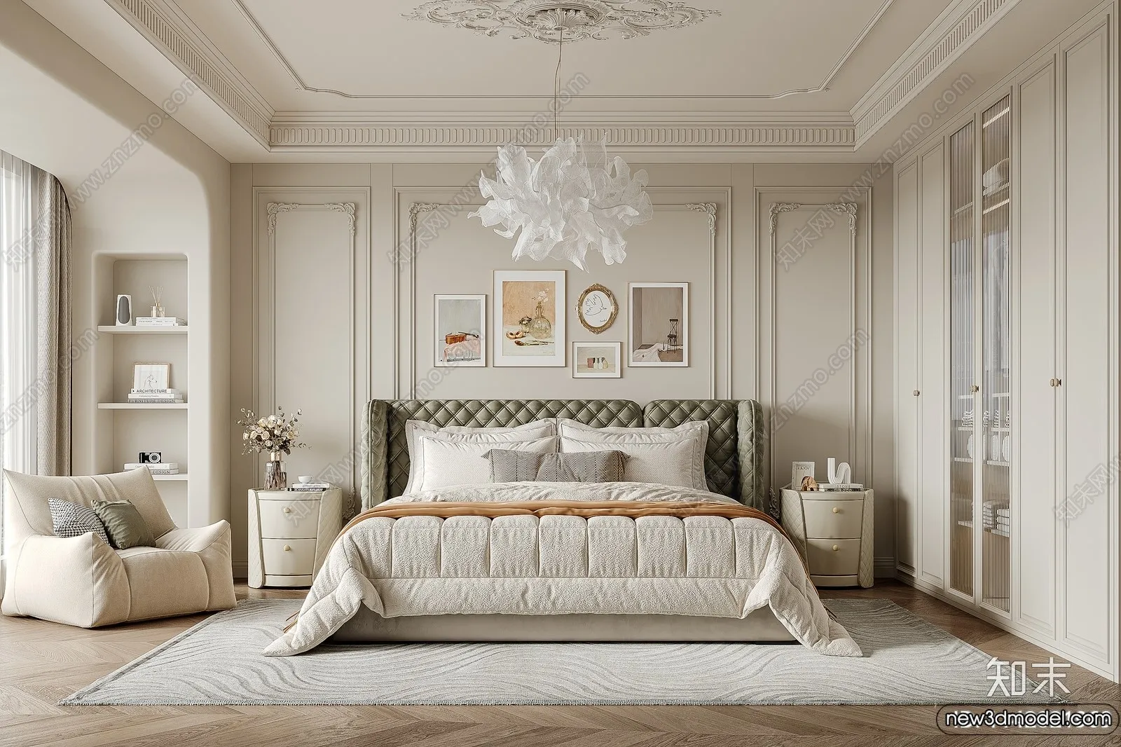 Bedroom - 3D Interior Scenes - Modern Style - 3D Models - 033