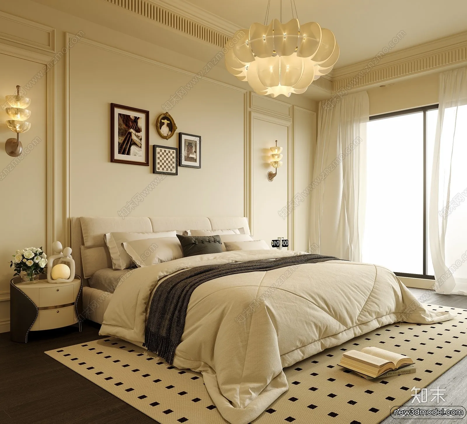 Bedroom - 3D Interior Scenes - Modern Style - 3D Models - 034