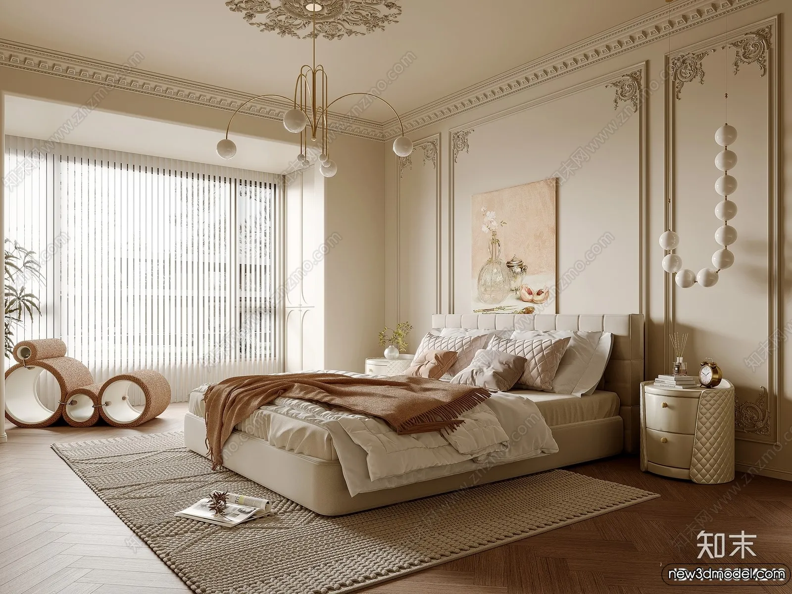 Bedroom - 3D Interior Scenes - Modern Style - 3D Models - 036