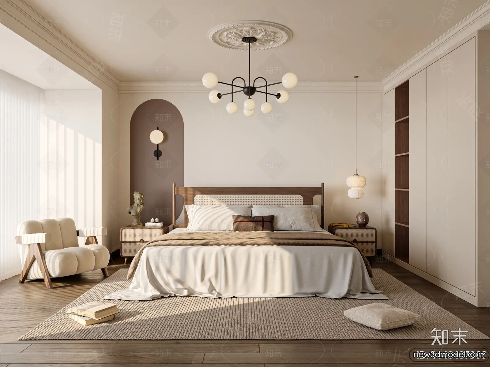 Bedroom - 3D Interior Scenes - Modern Style - 3D Models - 039