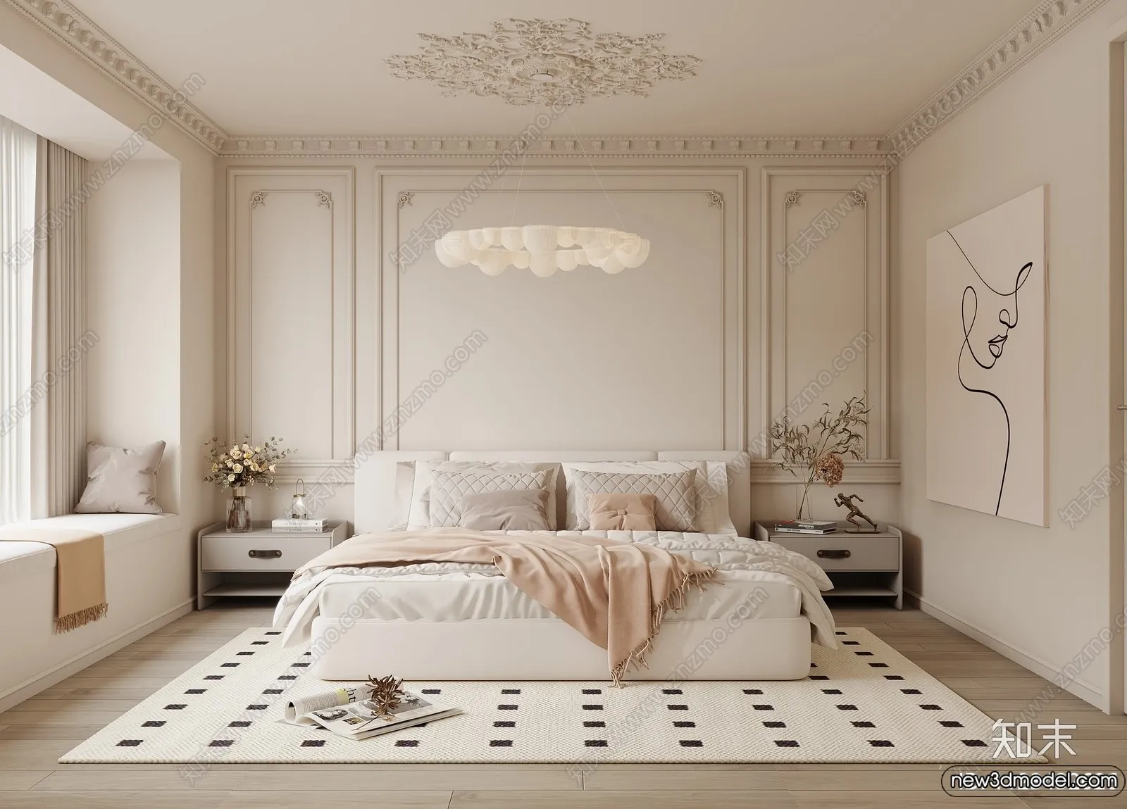 Bedroom - 3D Interior Scenes - Modern Style - 3D Models - 040