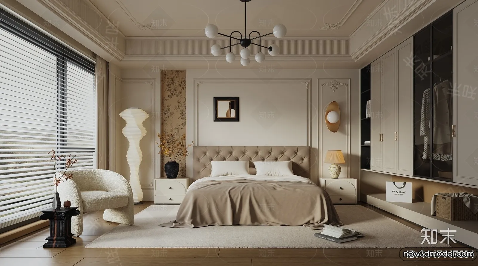 Bedroom - 3D Interior Scenes - Modern Style - 3D Models - 041