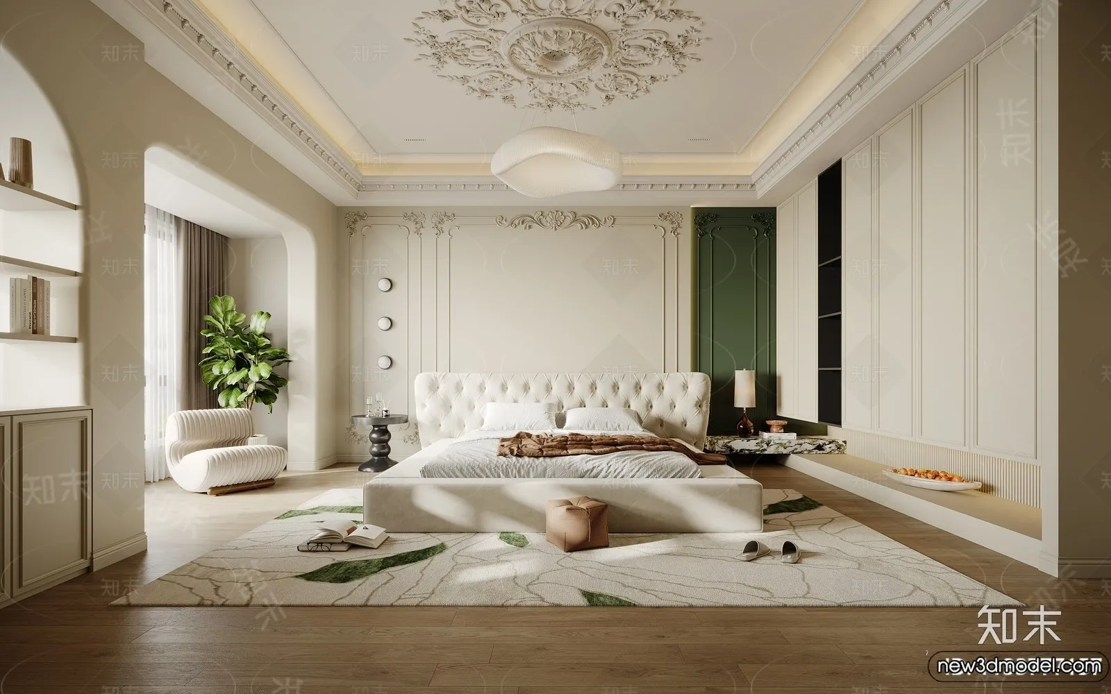 Bedroom - 3D Interior Scenes - Modern Style - 3D Models - 043