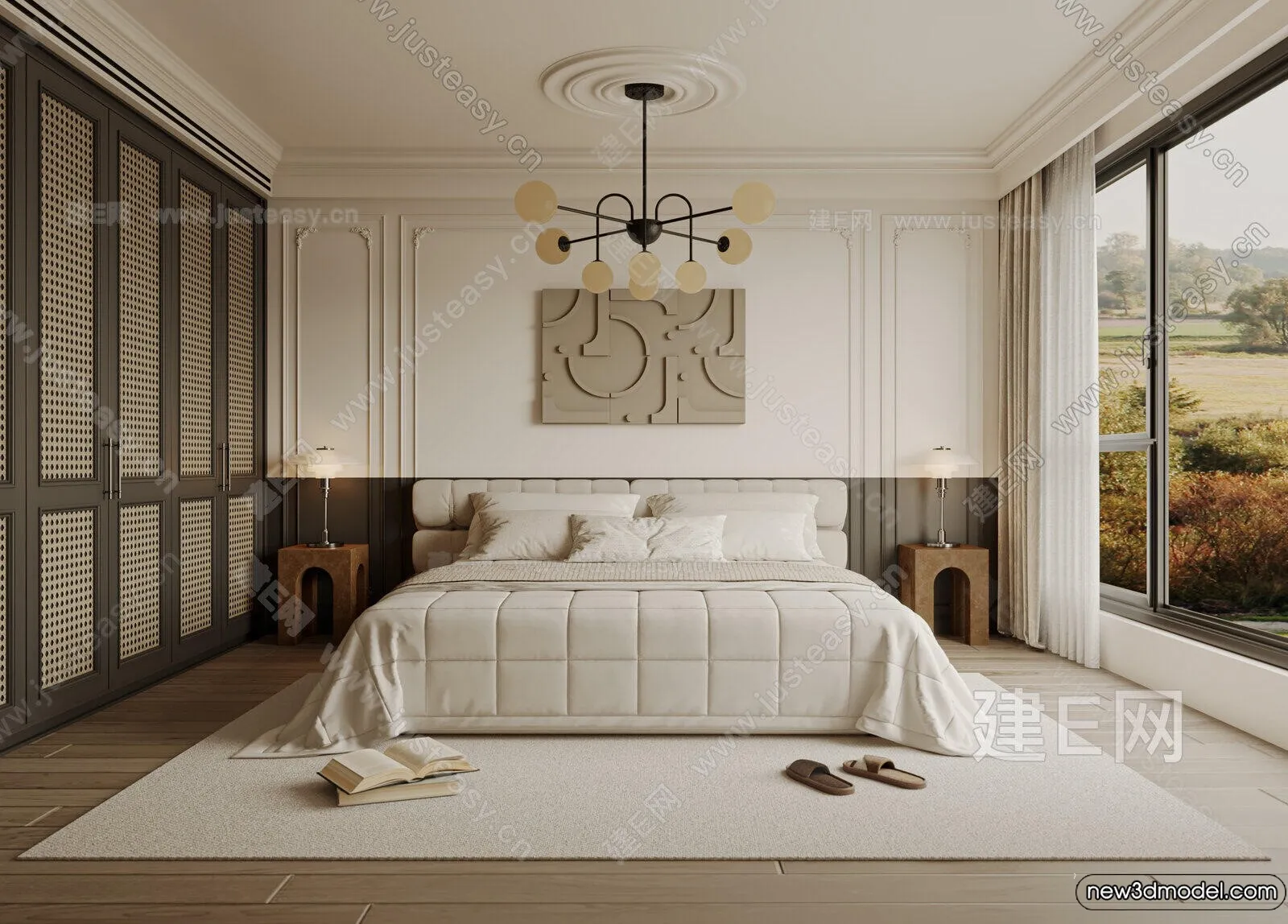 Bedroom - 3D Interior Scenes - Modern Style - 3D Models - 047