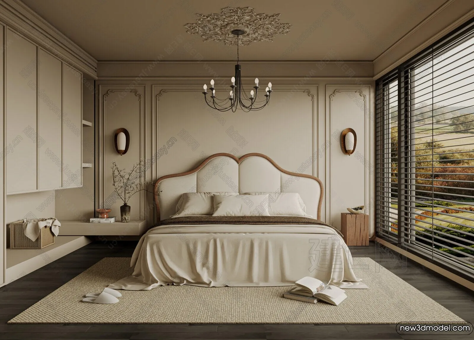 Bedroom - 3D Interior Scenes - Modern Style - 3D Models - 049
