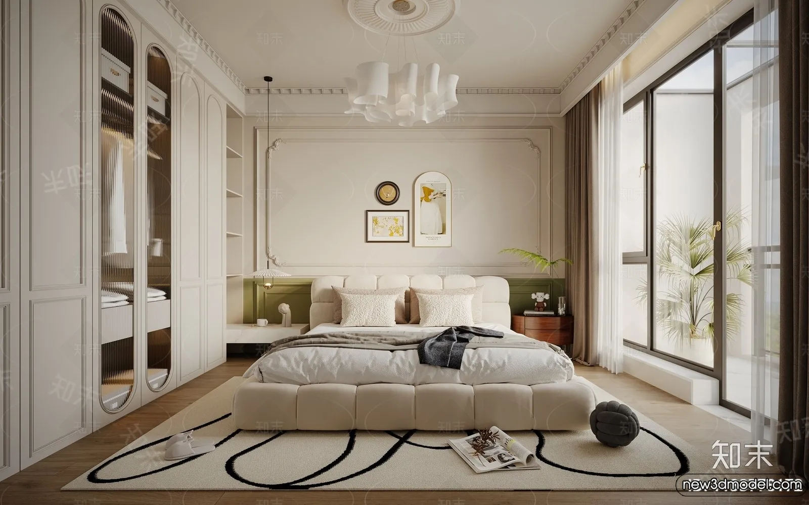 Bedroom - 3D Interior Scenes - Modern Style - 3D Models - 051