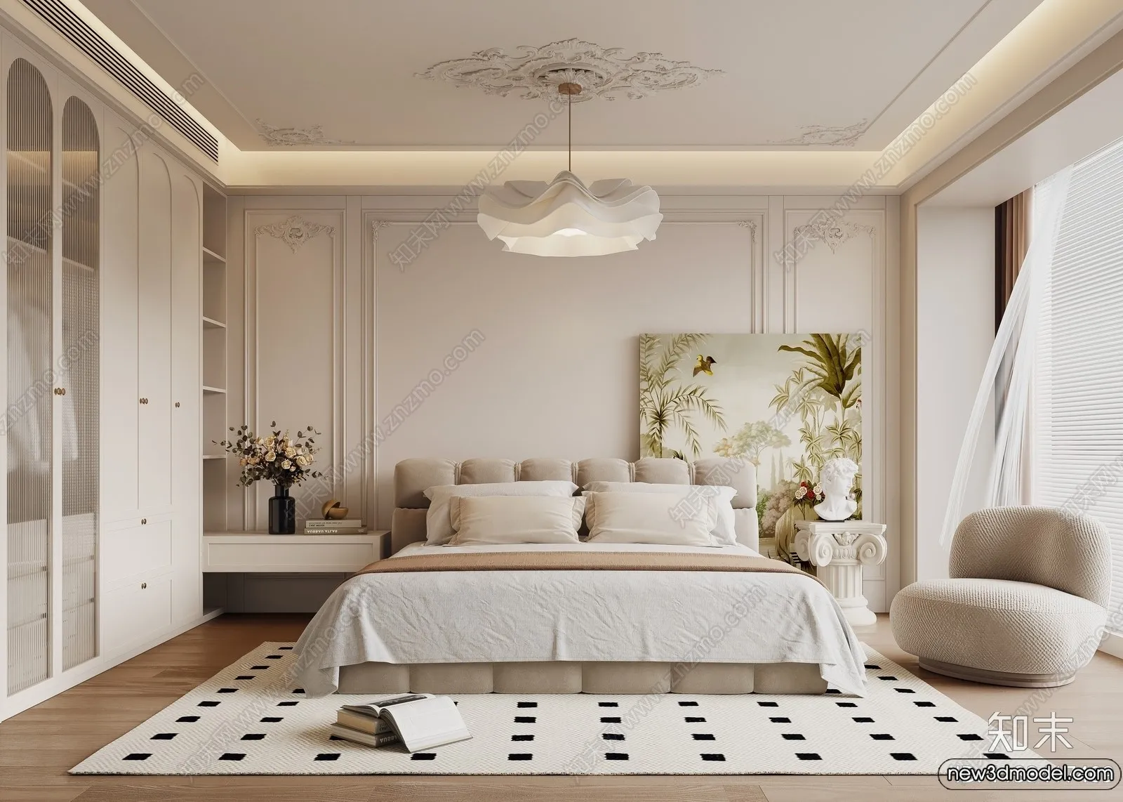 Bedroom - 3D Interior Scenes - Modern Style - 3D Models - 052