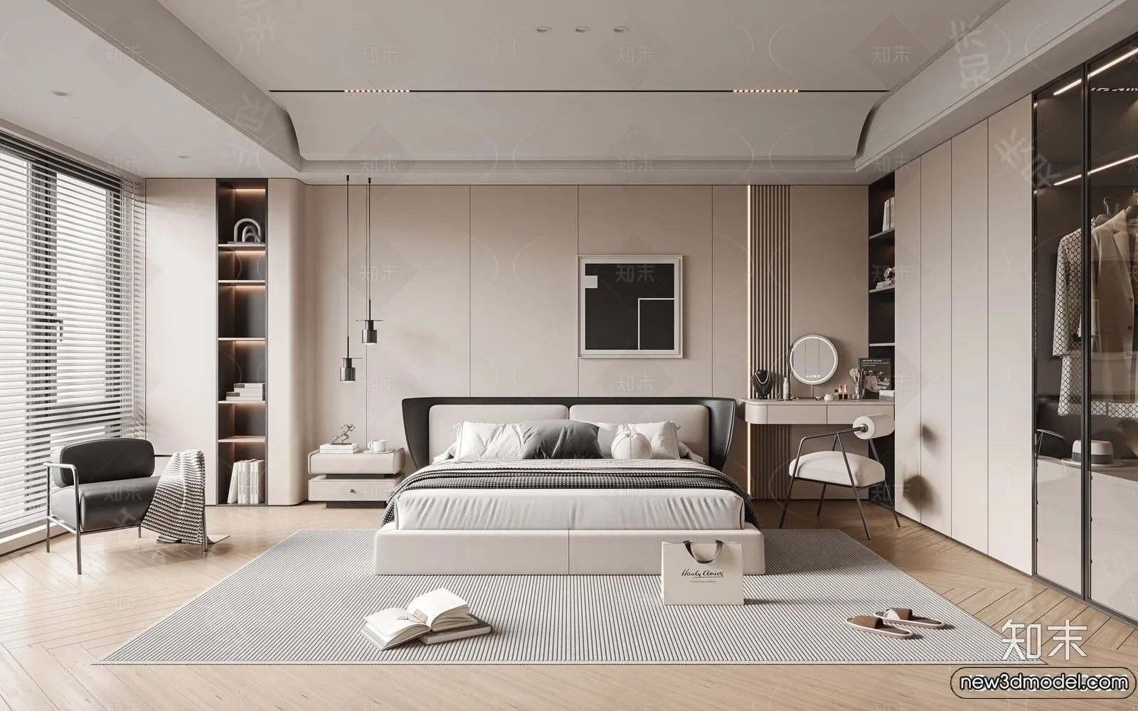 Bedroom - 3D Interior Scenes - Modern Style - 3D Models - 055