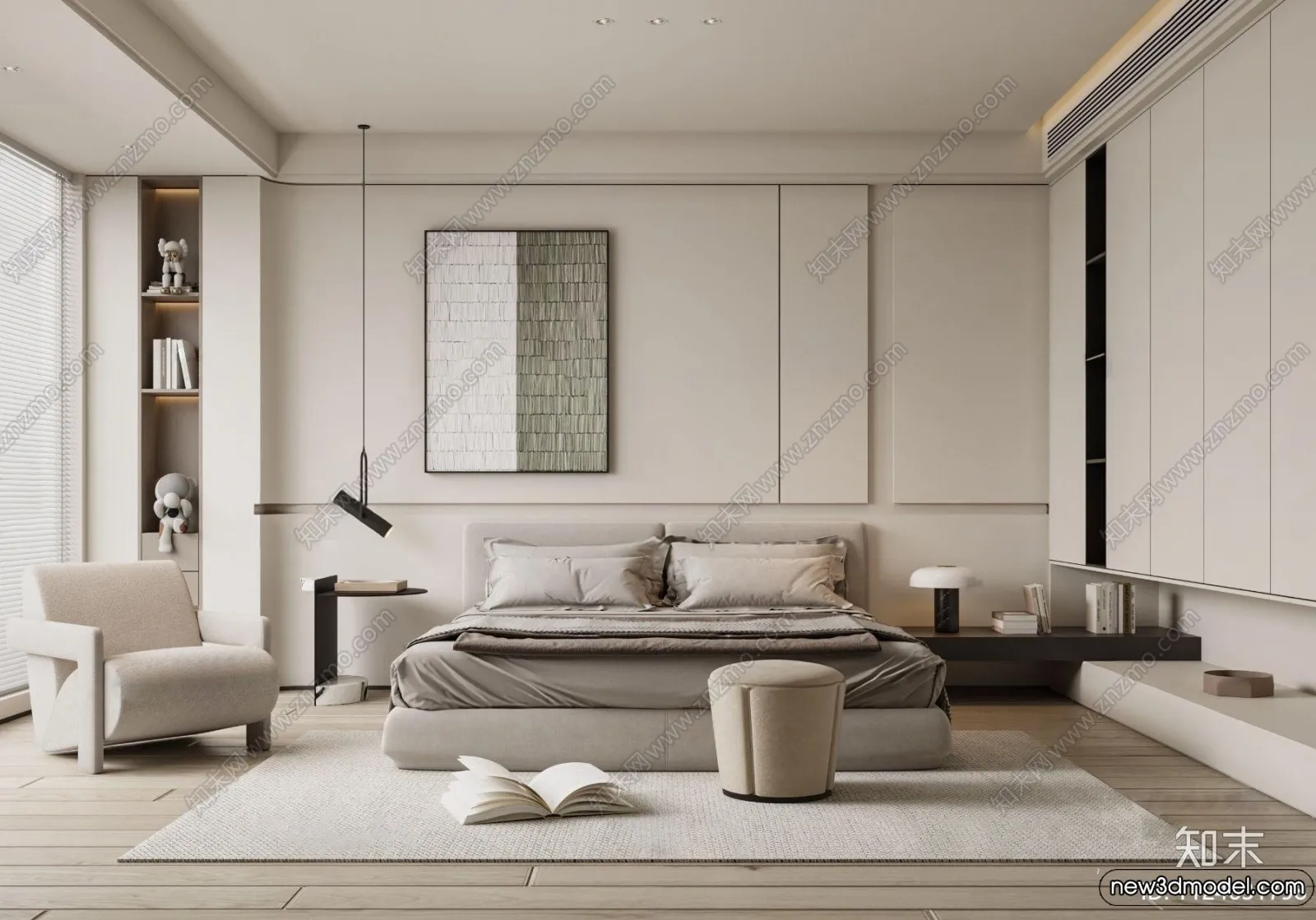 Bedroom - 3D Interior Scenes - Modern Style - 3D Models - 056