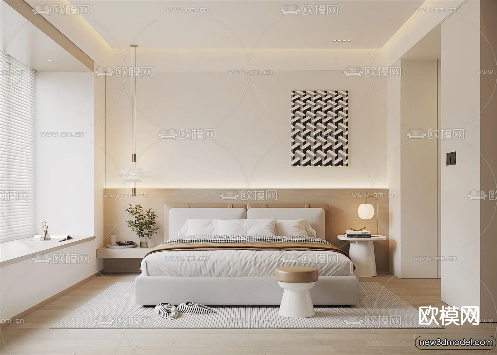 Bedroom - 3D Interior Scenes - Modern Style - 3D Models - 057
