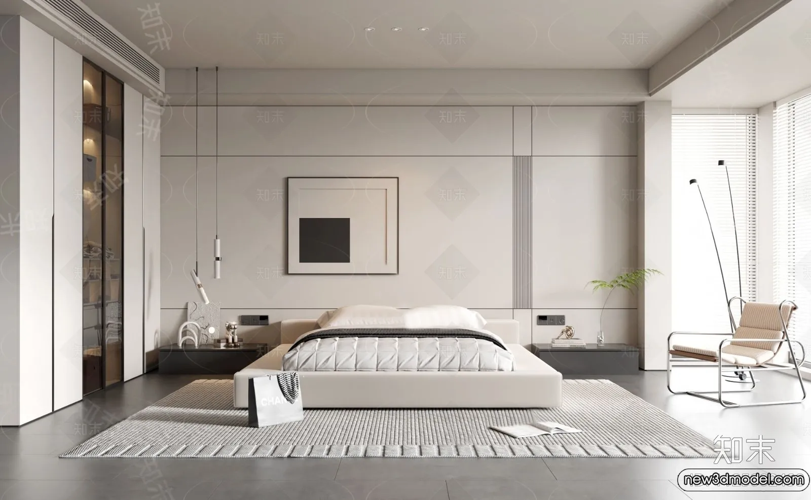 Bedroom - 3D Interior Scenes - Modern Style - 3D Models - 058