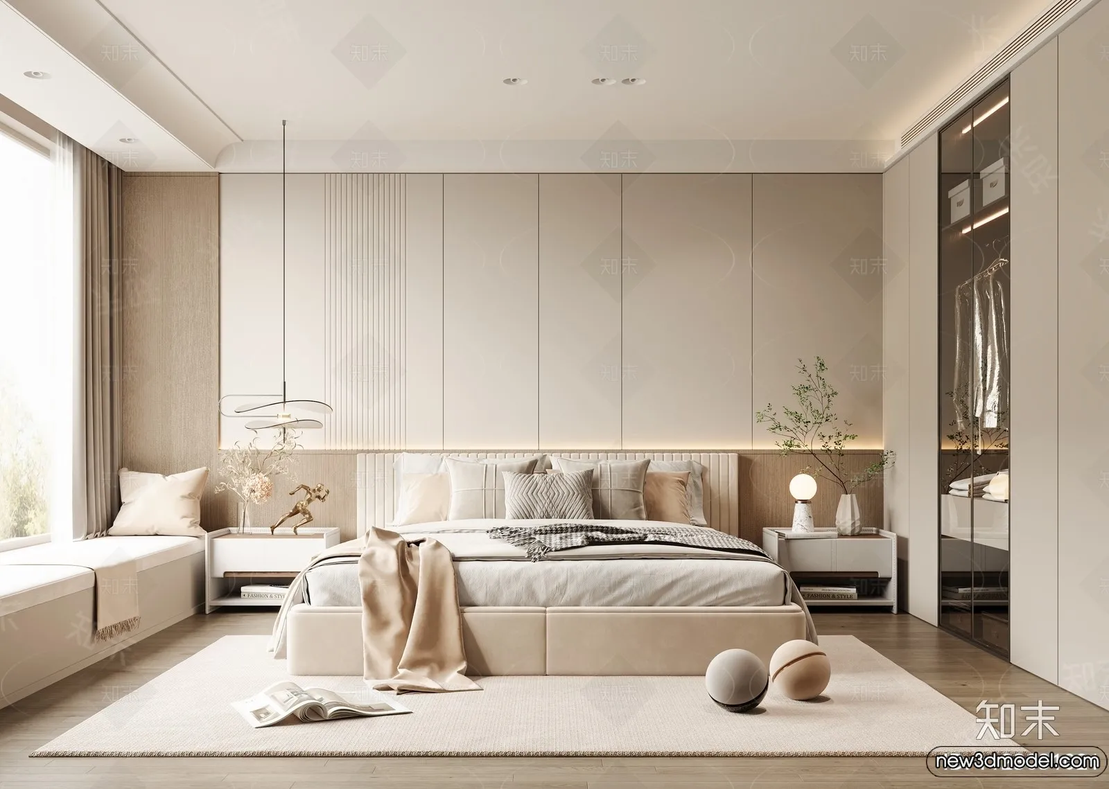 Bedroom - 3D Interior Scenes - Modern Style - 3D Models - 059