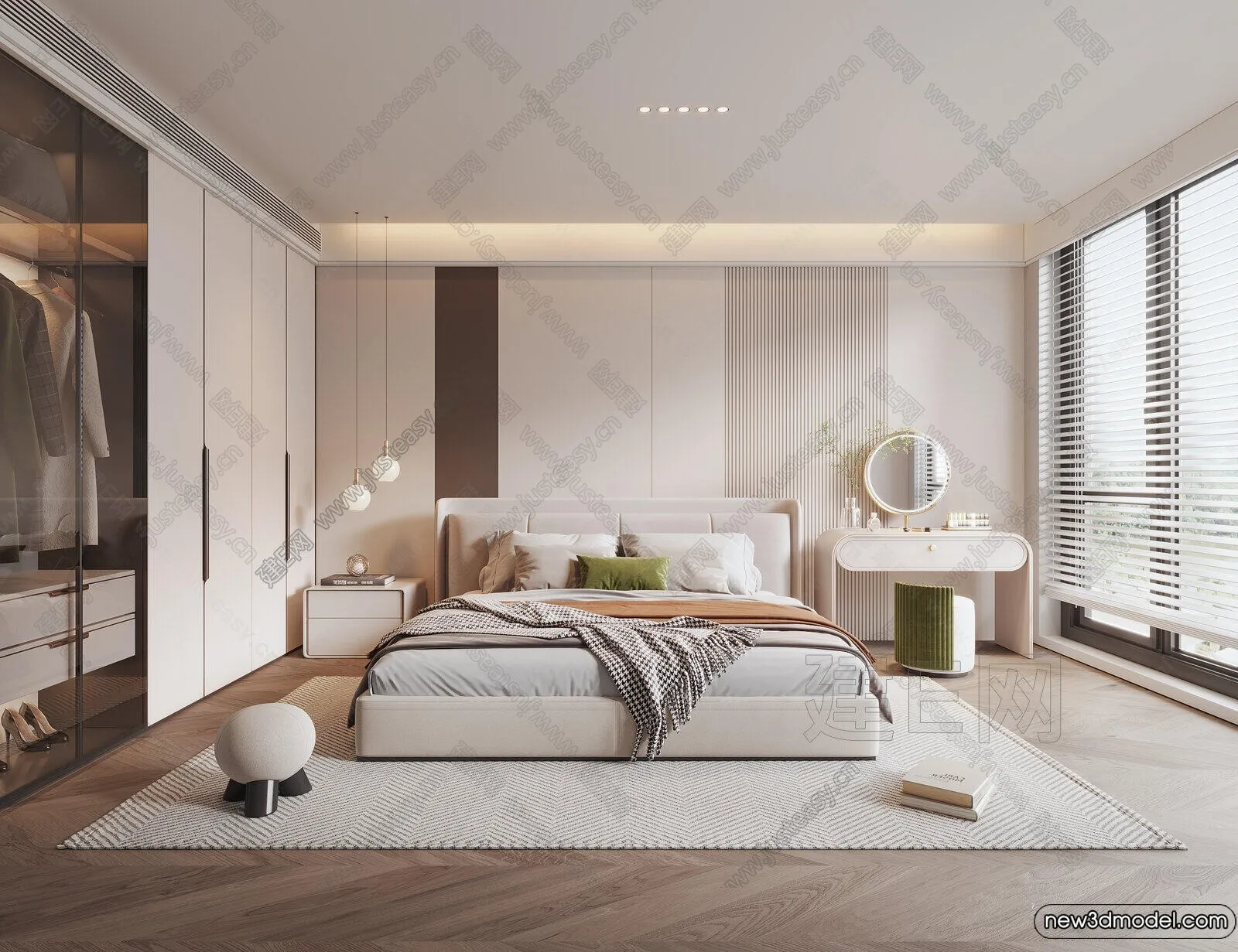 Bedroom - 3D Interior Scenes - Modern Style - 3D Models - 060