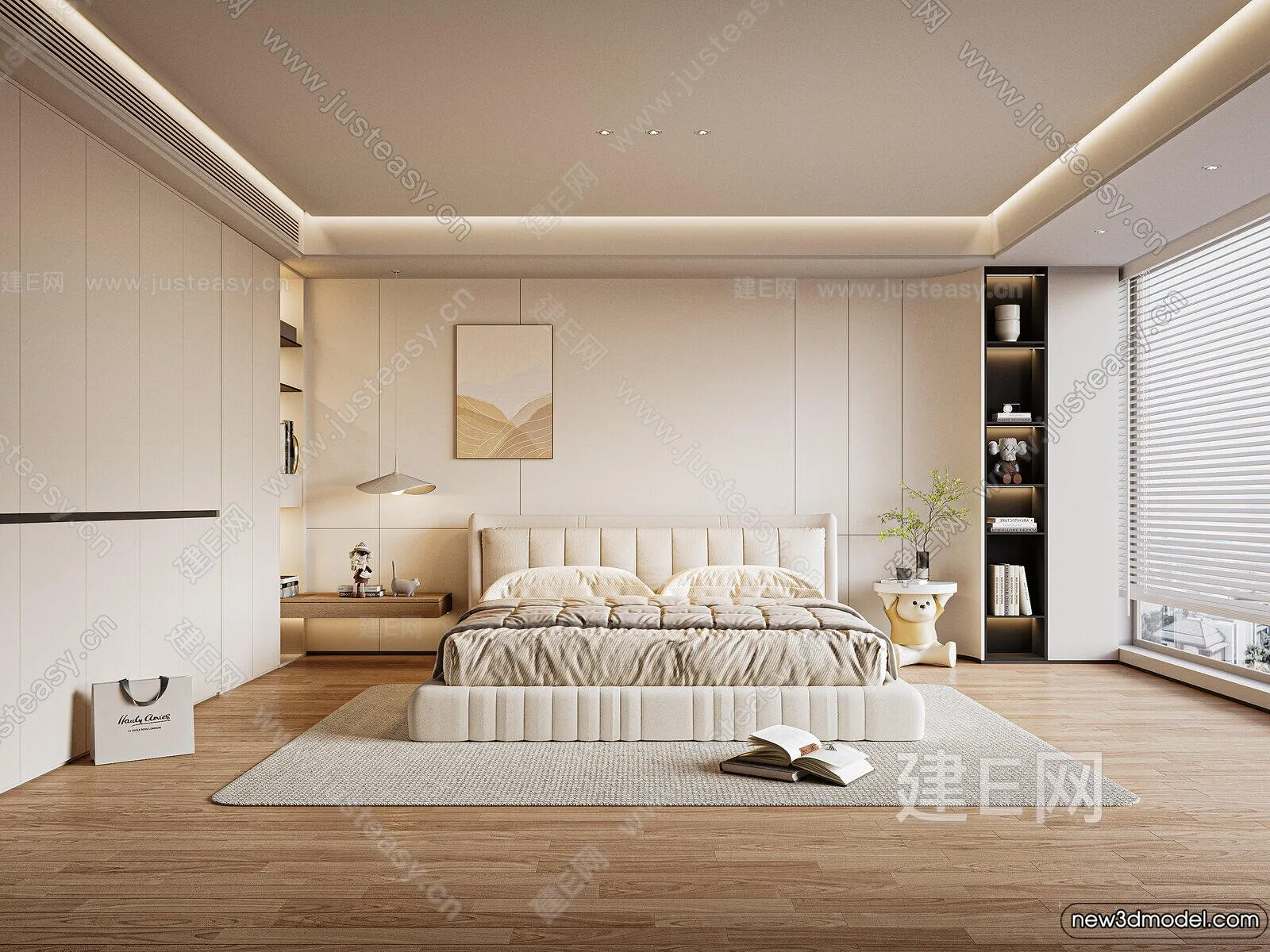 Bedroom - 3D Interior Scenes - Modern Style - 3D Models - 062