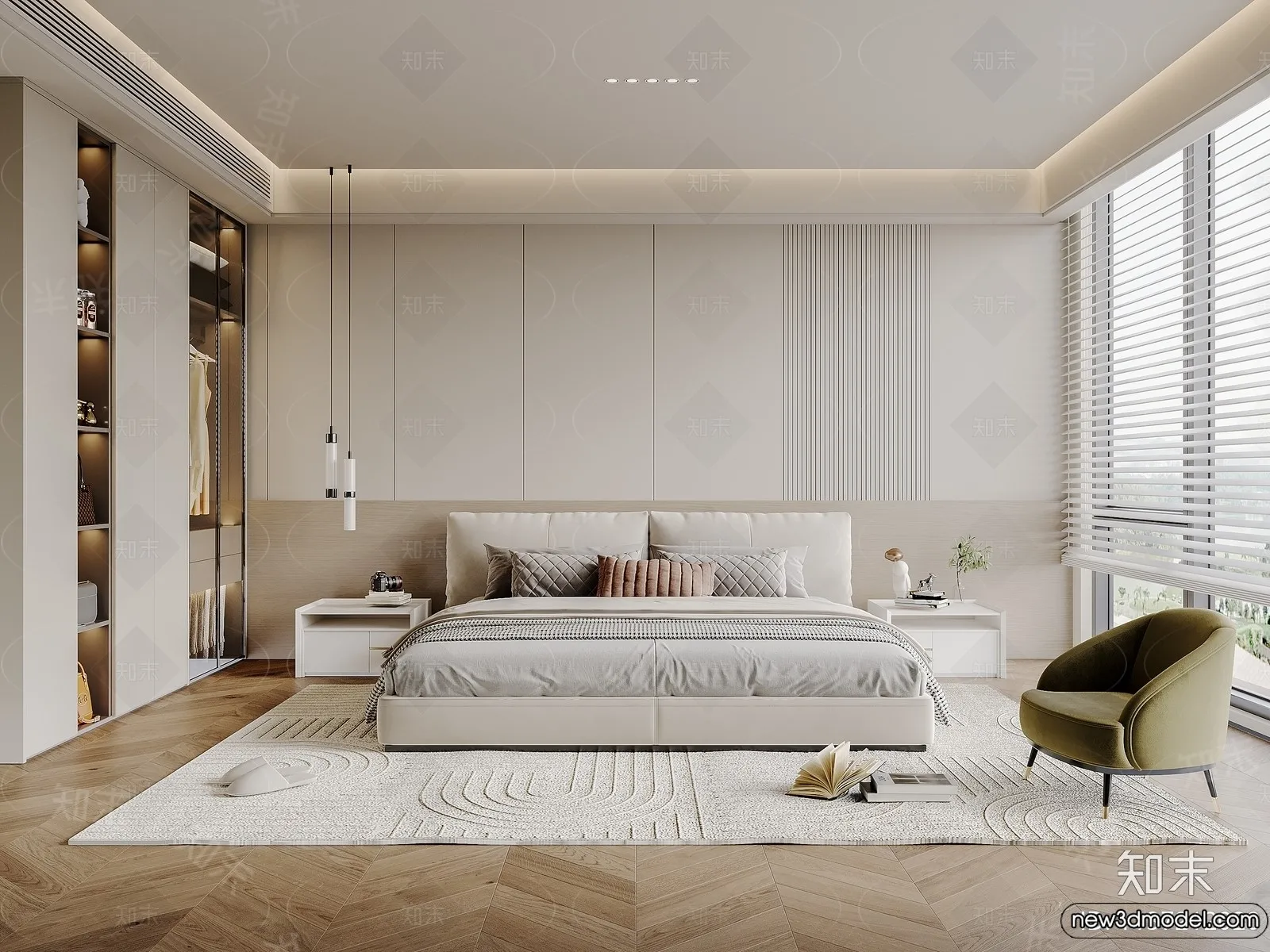 Bedroom - 3D Interior Scenes - Modern Style - 3D Models - 069