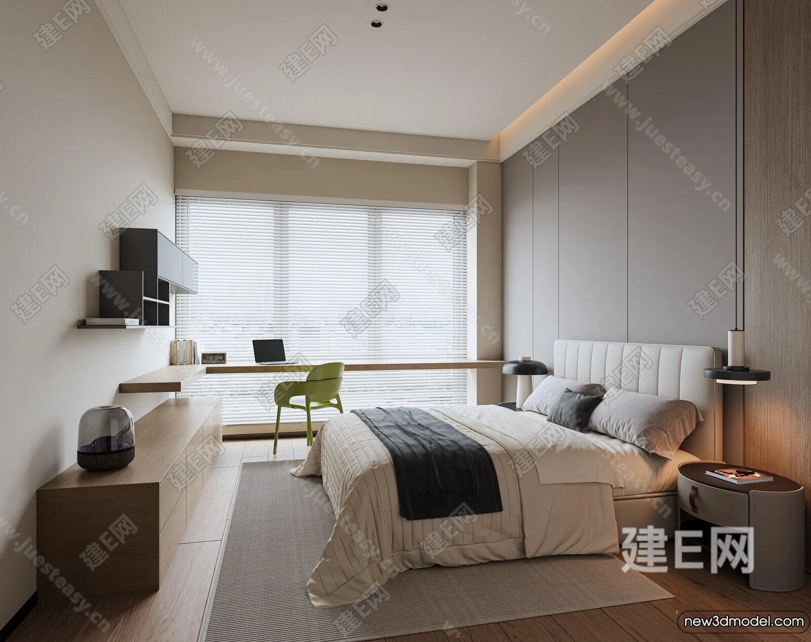 Bedroom - 3D Interior Scenes - Modern Style - 3D Models - 070