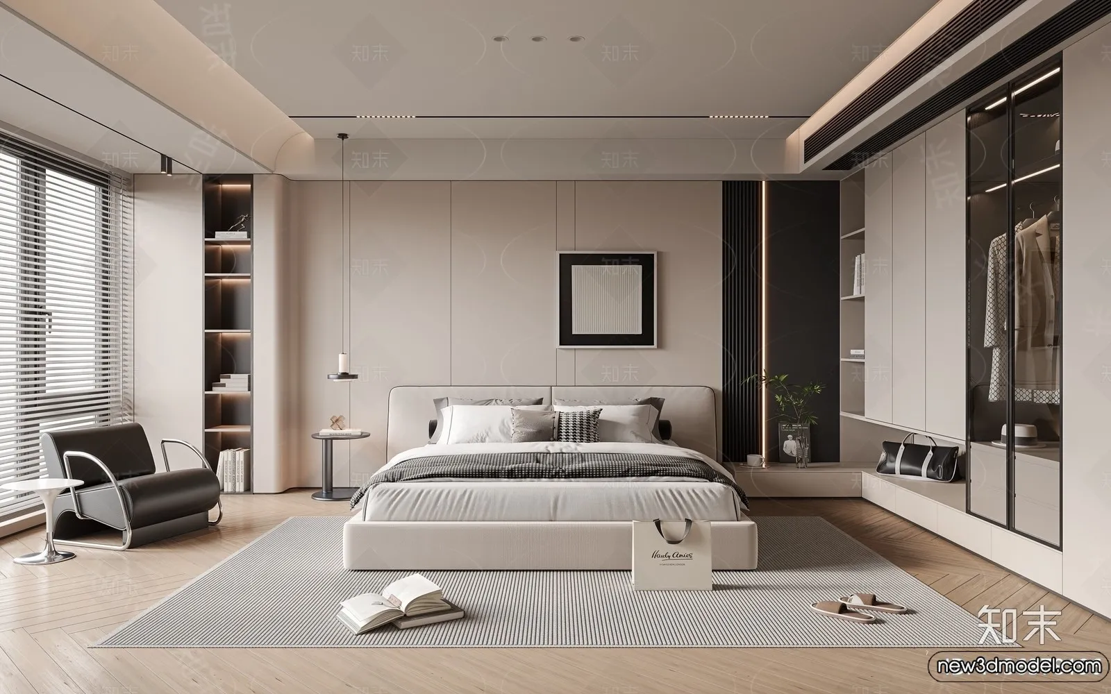 Bedroom - 3D Interior Scenes - Modern Style - 3D Models - 076