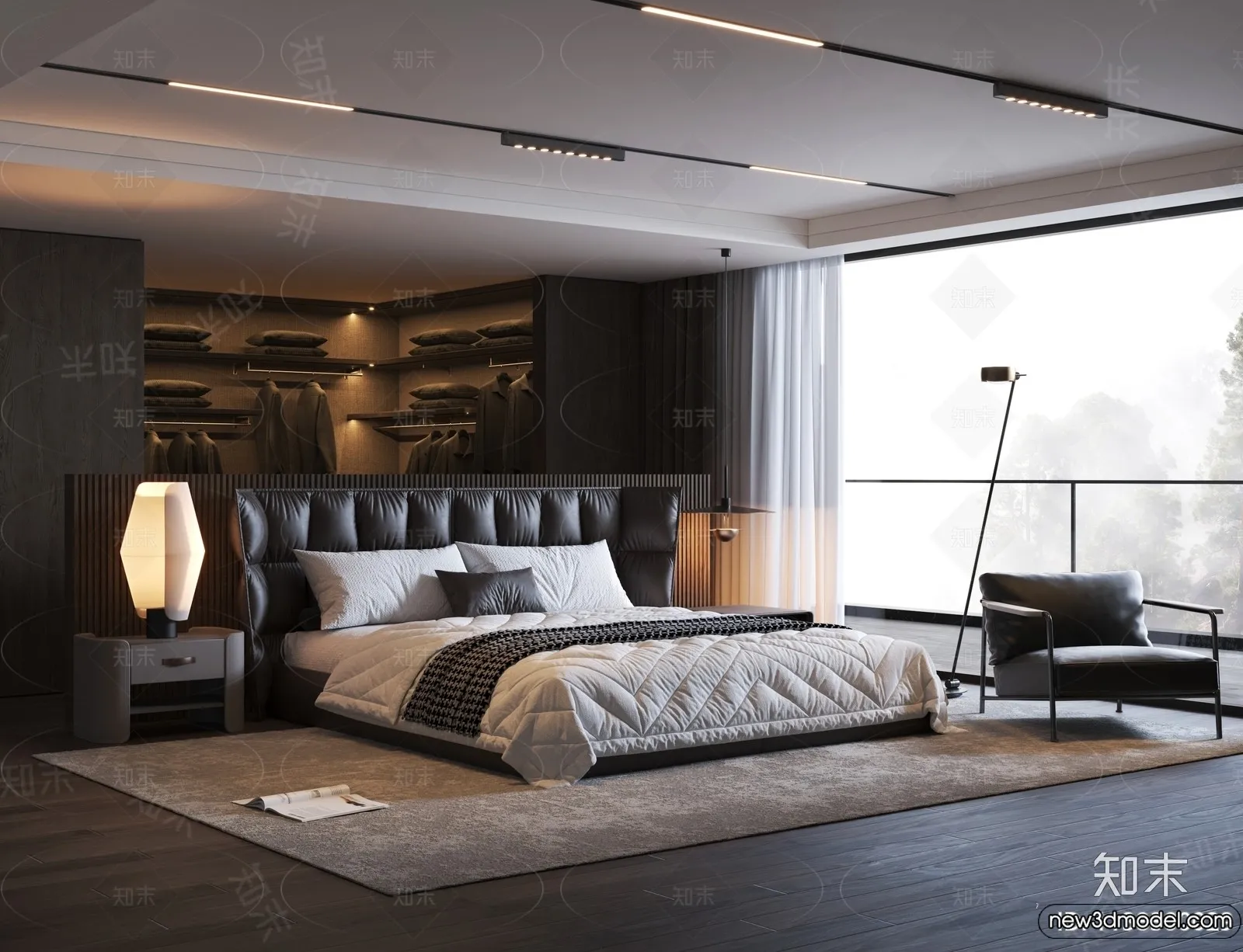 Bedroom - 3D Interior Scenes - Modern Style - 3D Models - 078